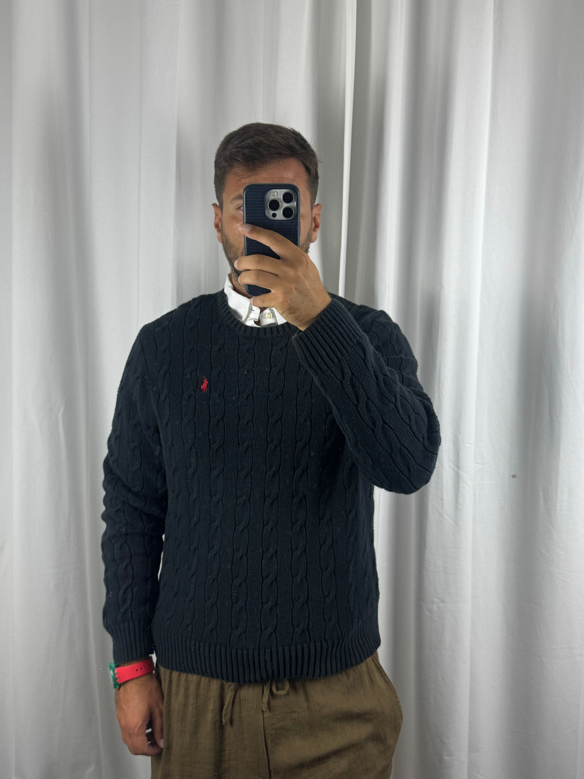 Maglione Cable Knit Vintage Ralph Lauren (L)