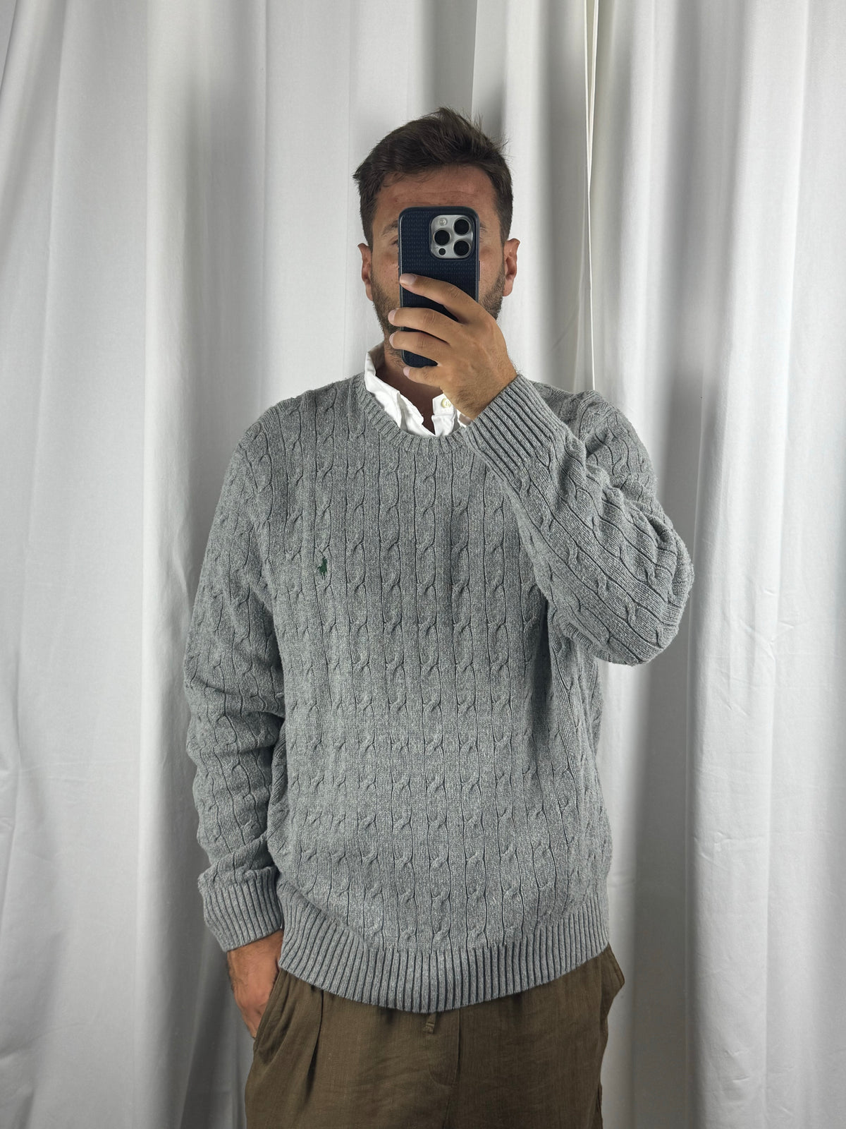 Maglione Cable Knit Vintage Ralph Lauren (XL)