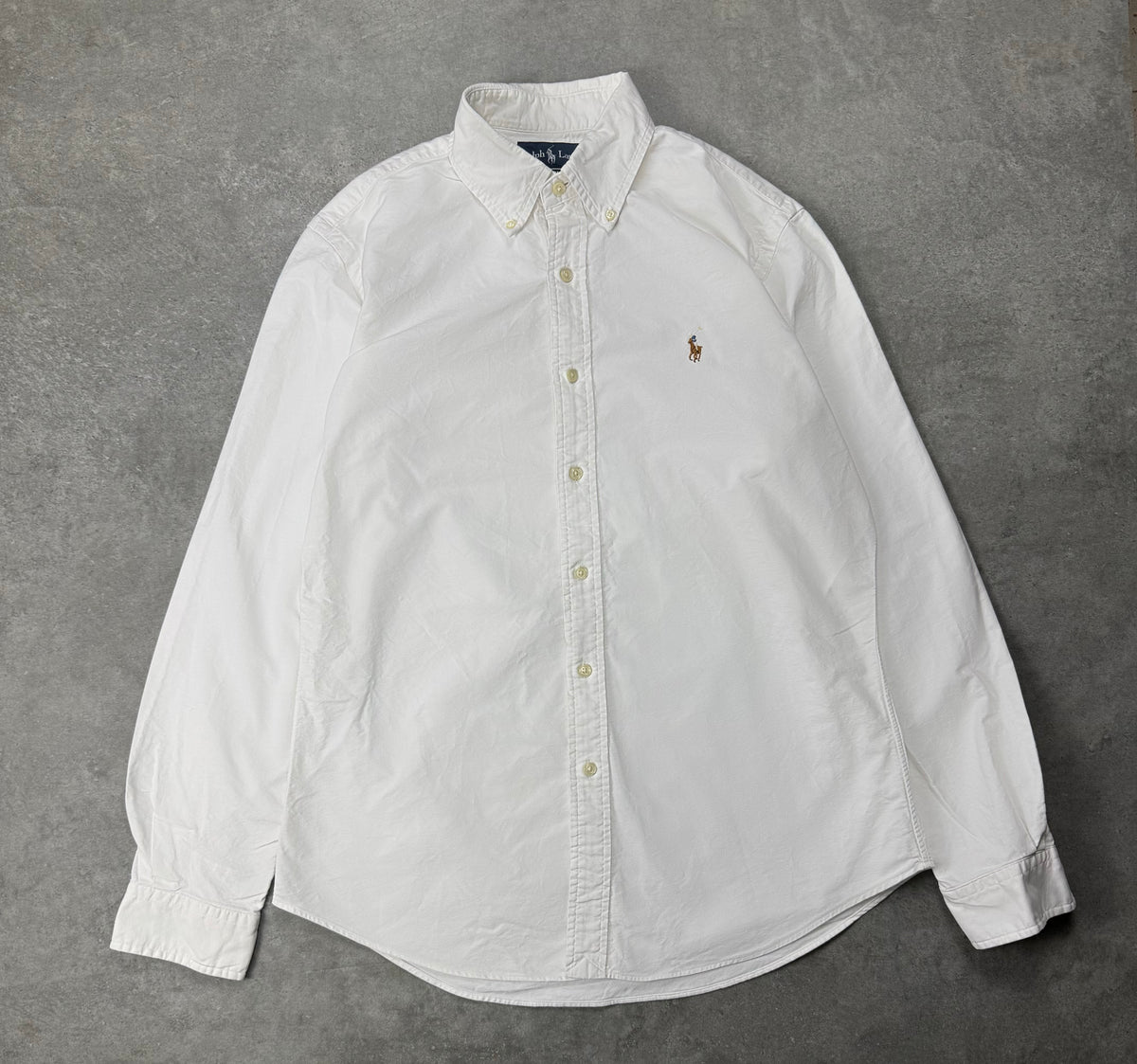 Camicia Ralph Lauren bianca vintage distesa