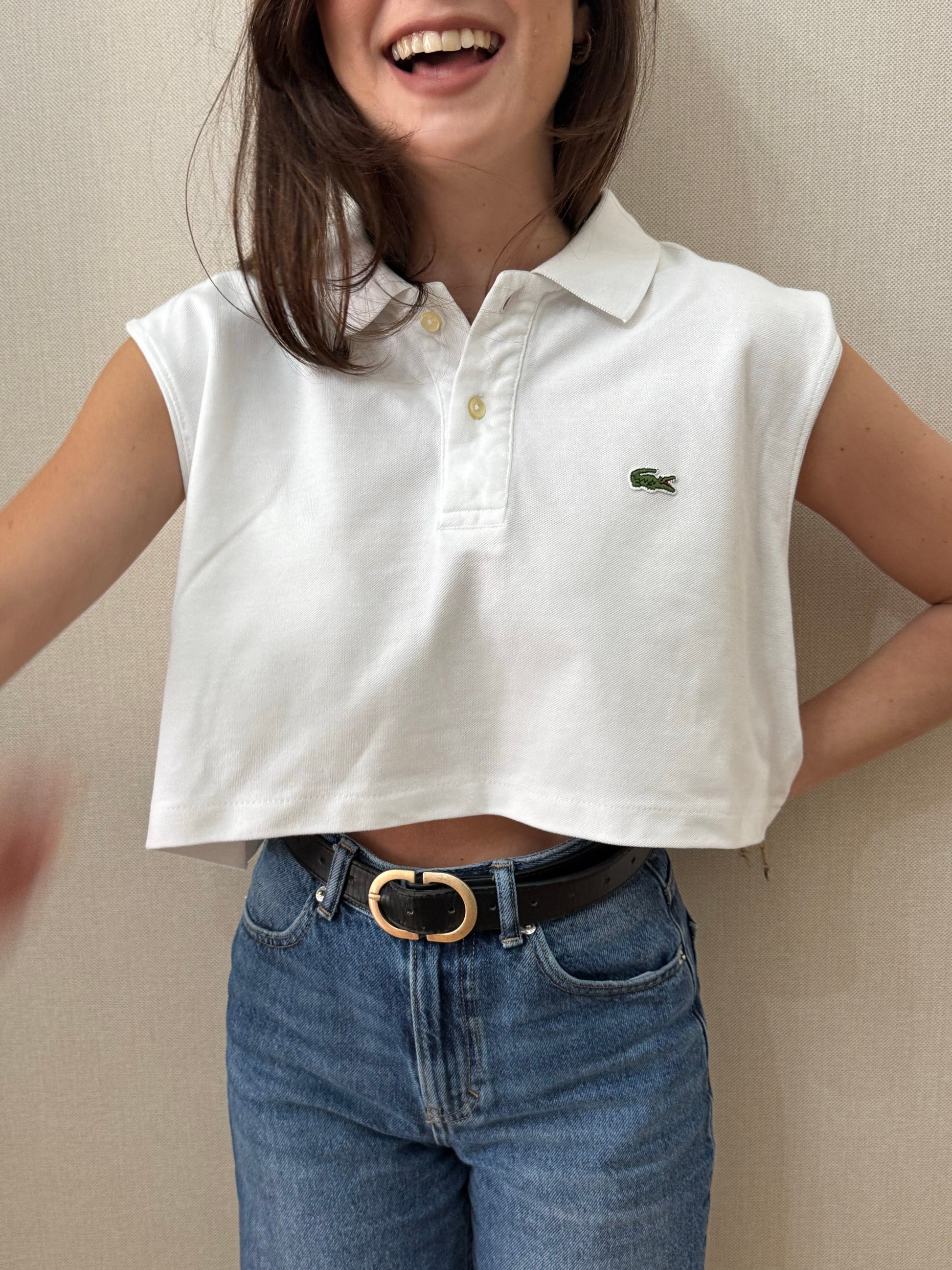 Crop Polo Vintage Lacoste (Taglia Unica)