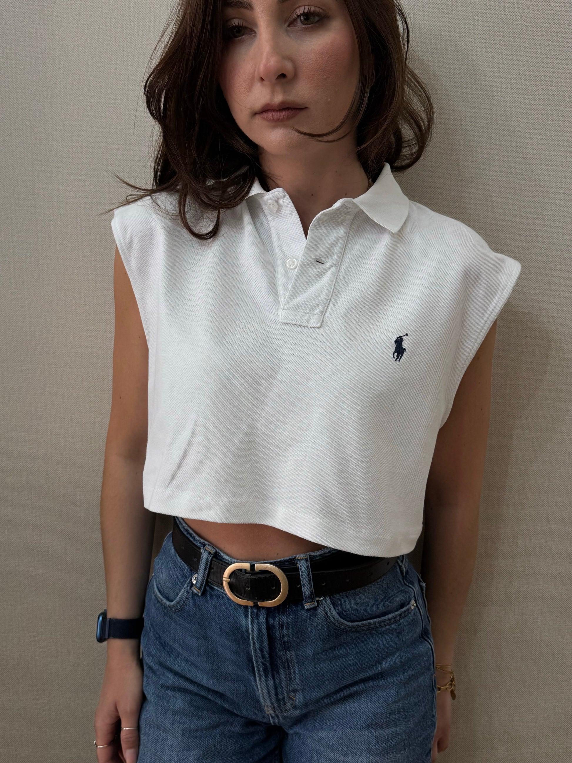 Crop Polo Vintage Ralph Lauren (Taglia Unica)