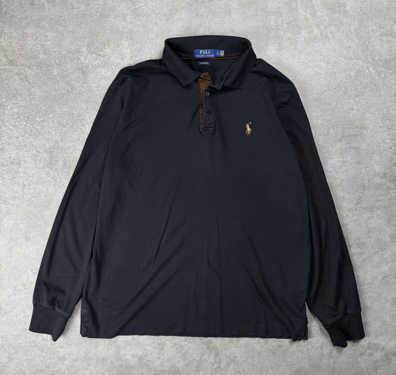 Polo a manica lunga Vintage Ralph Lauren (XL)