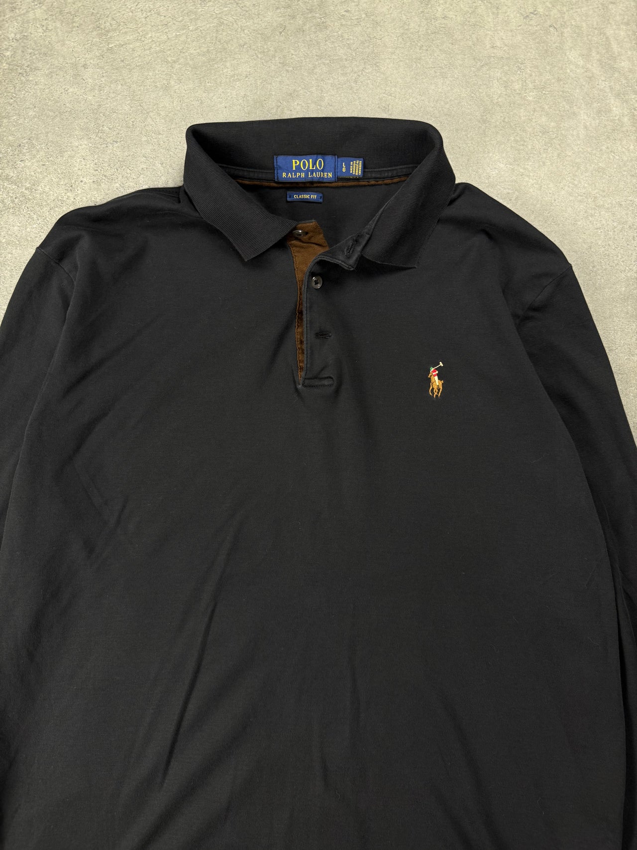 Polo a manica lunga Vintage Ralph Lauren (XL)