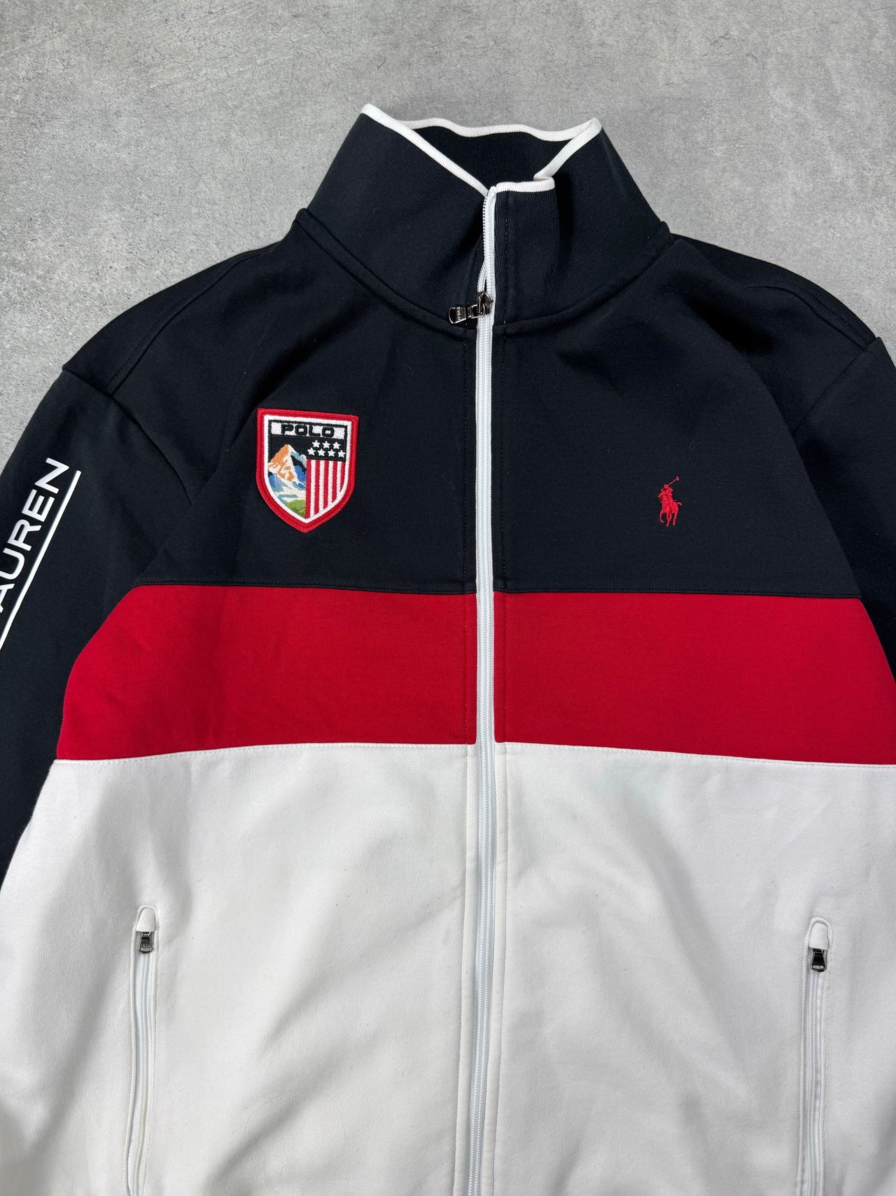 Felpa Full Zip Vintage Ralph Lauren Polo-67 (XL) RARA