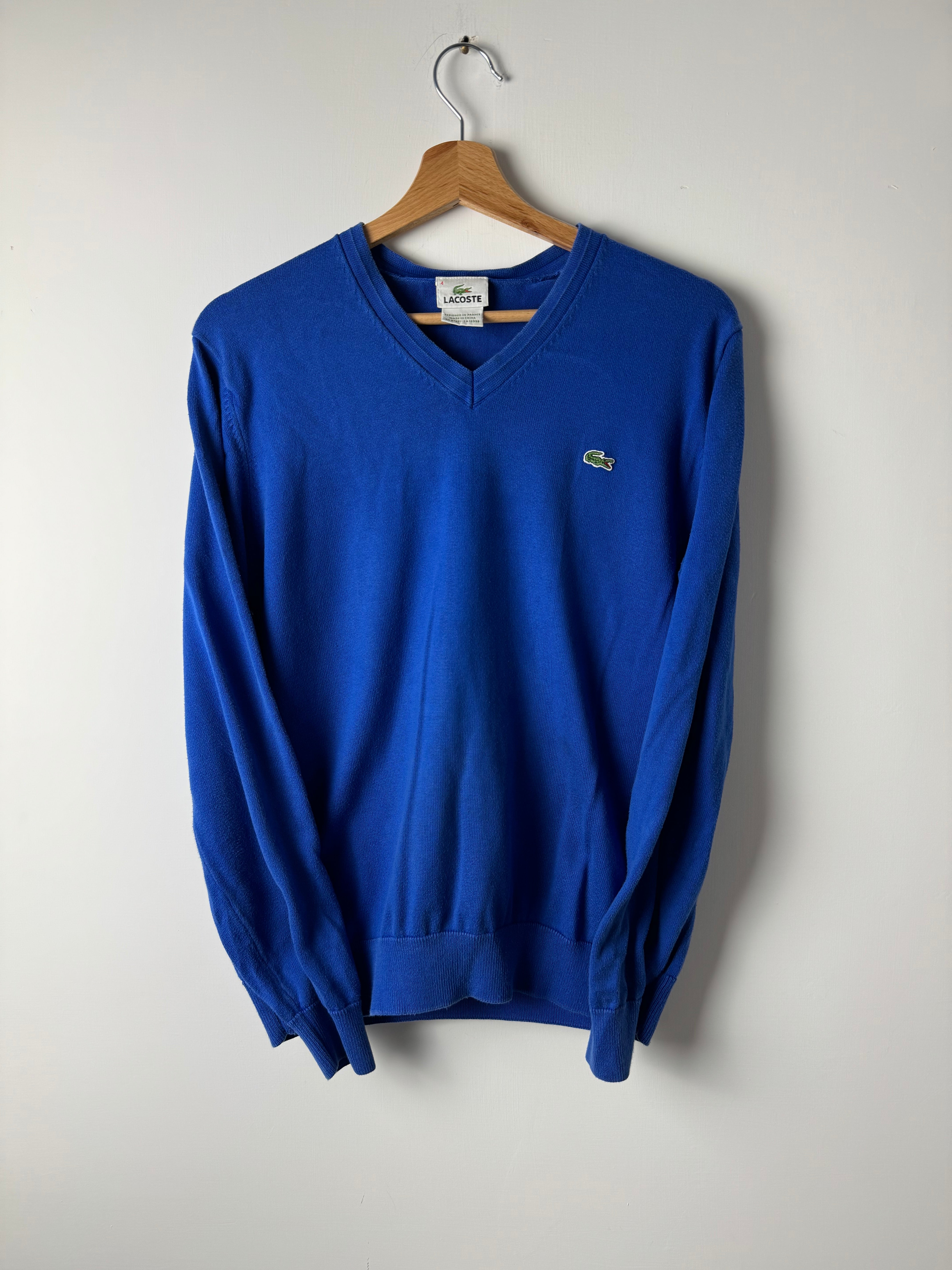 Maglione scollo a V Lacoste Blu - M