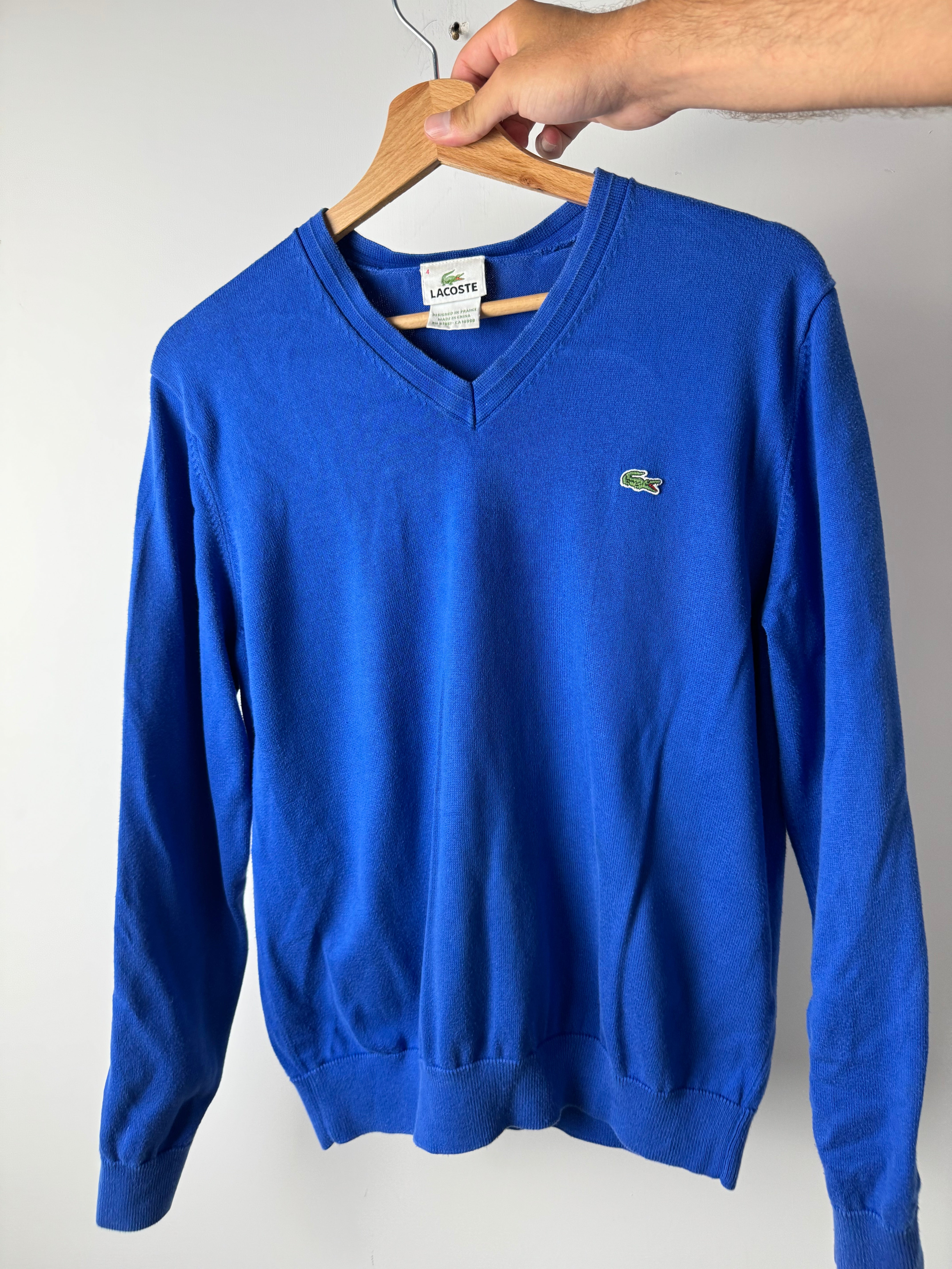 Maglione scollo a V Lacoste Blu - M