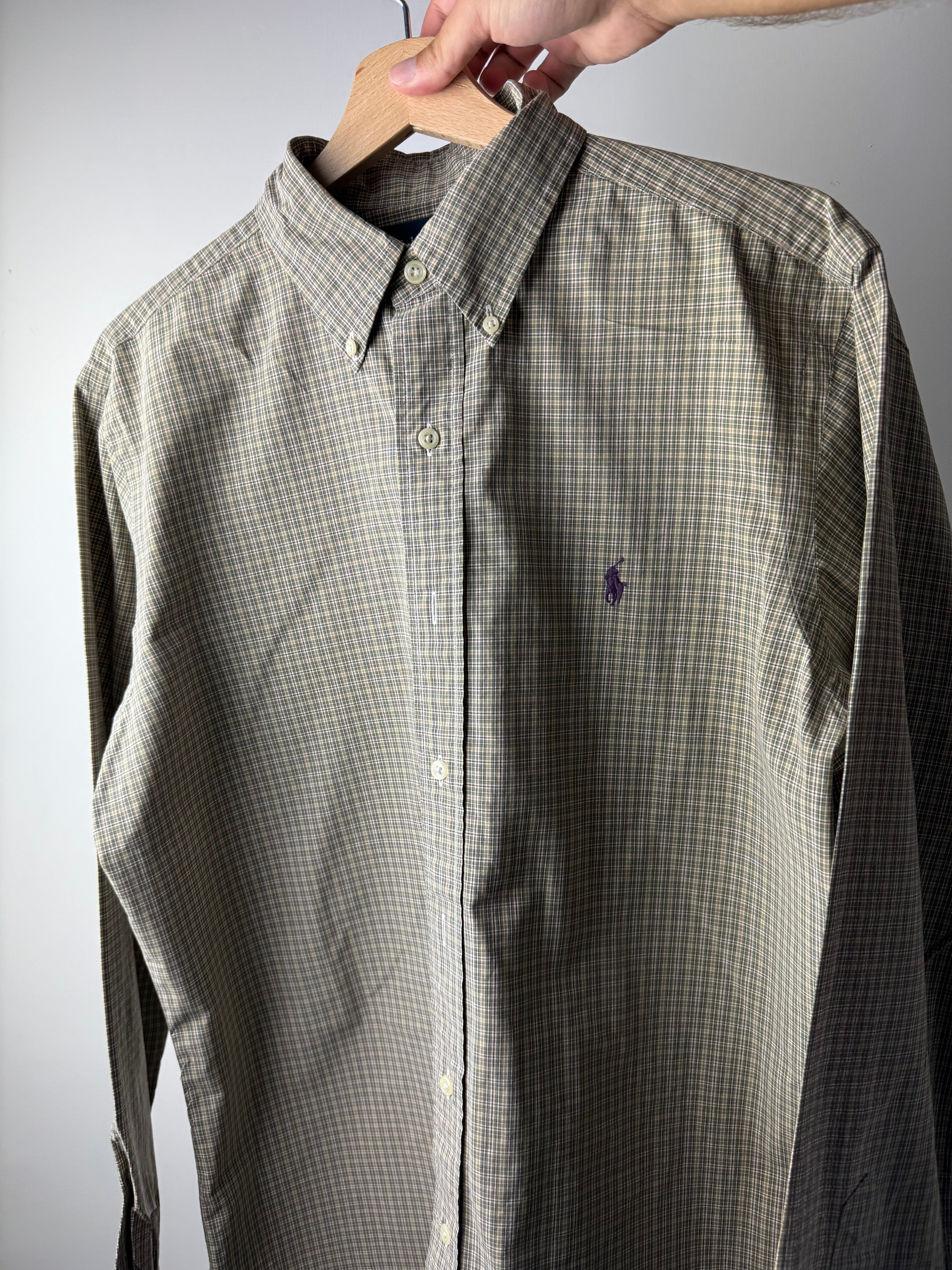 Camicia Ralph Lauren a quadrettini verdi - M