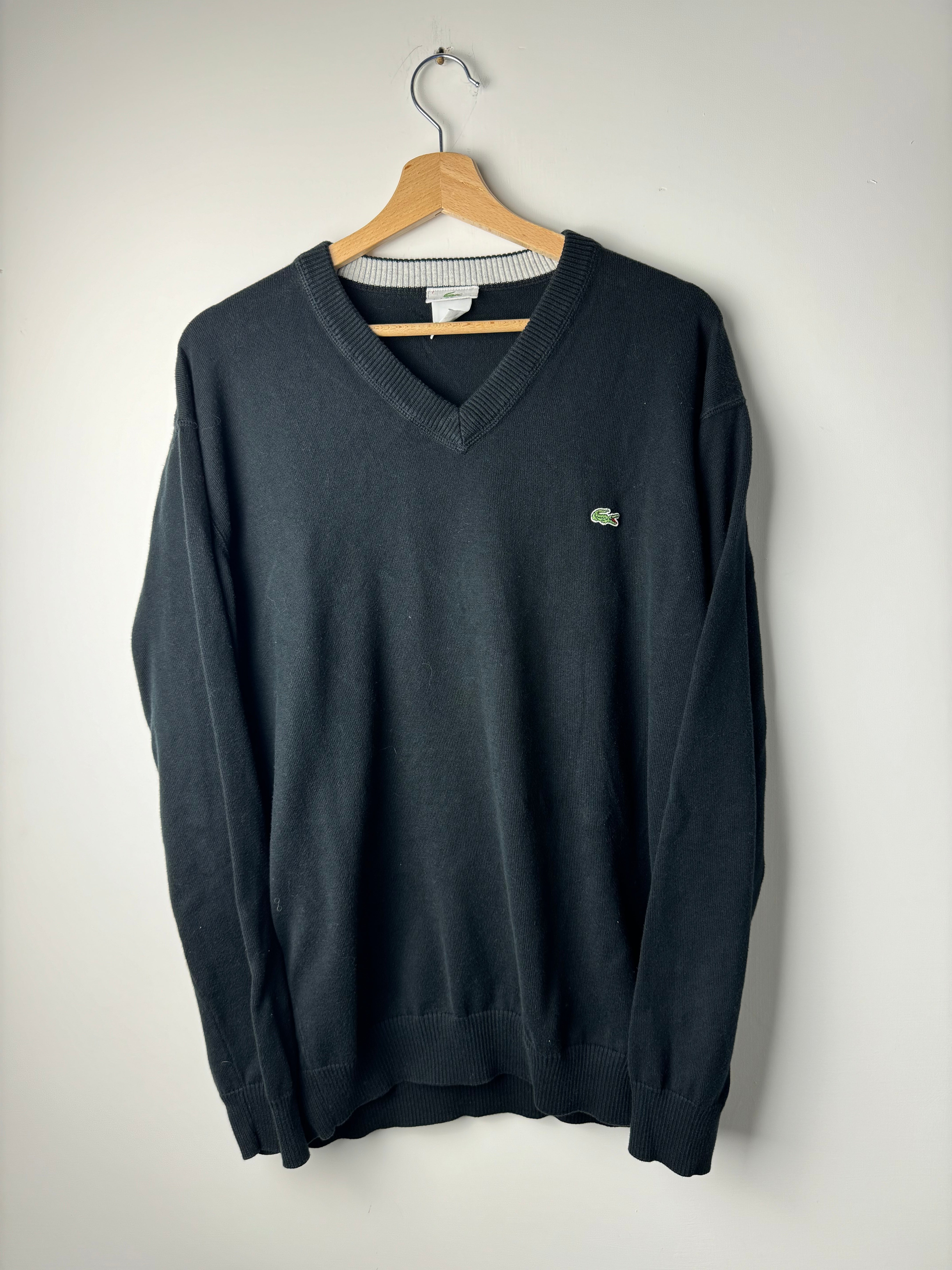 Maglioncino Lacoste Nero scollo a V - XL