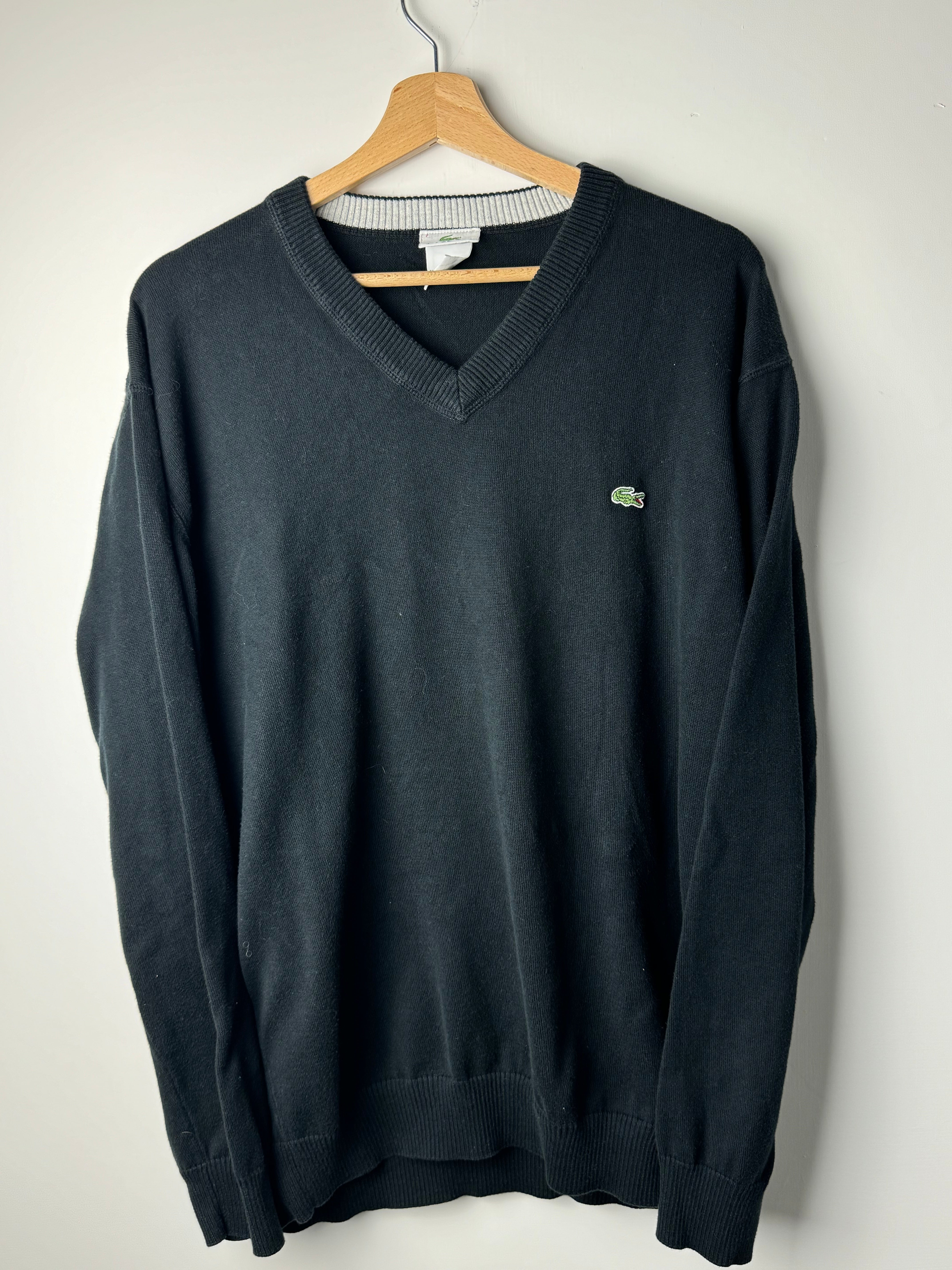 Maglioncino Lacoste Nero scollo a V - XL