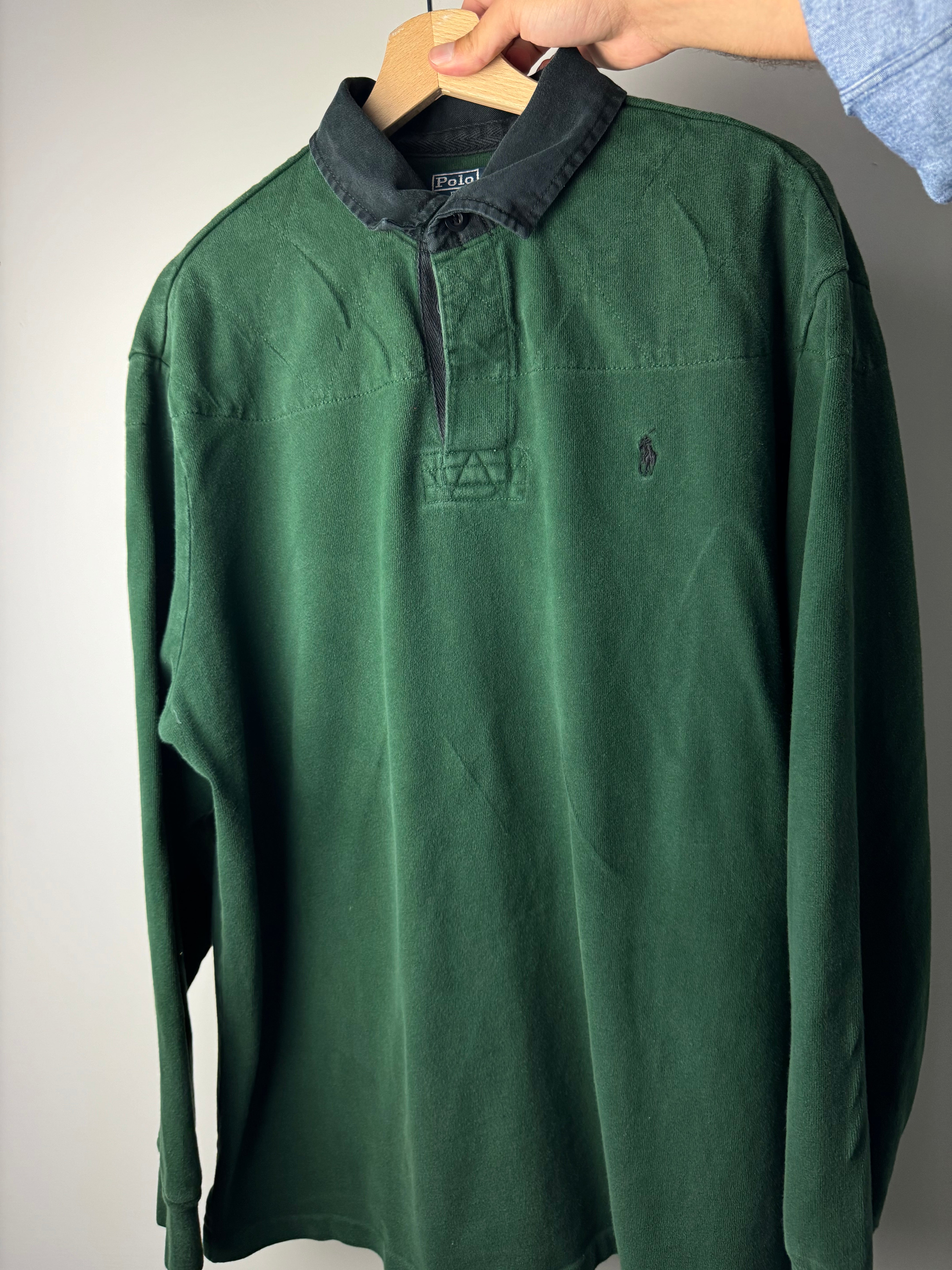 Polo Rugby Ralph Lauren Verde scuro - L