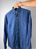 Camicia Ralph Lauren Blu lino - S