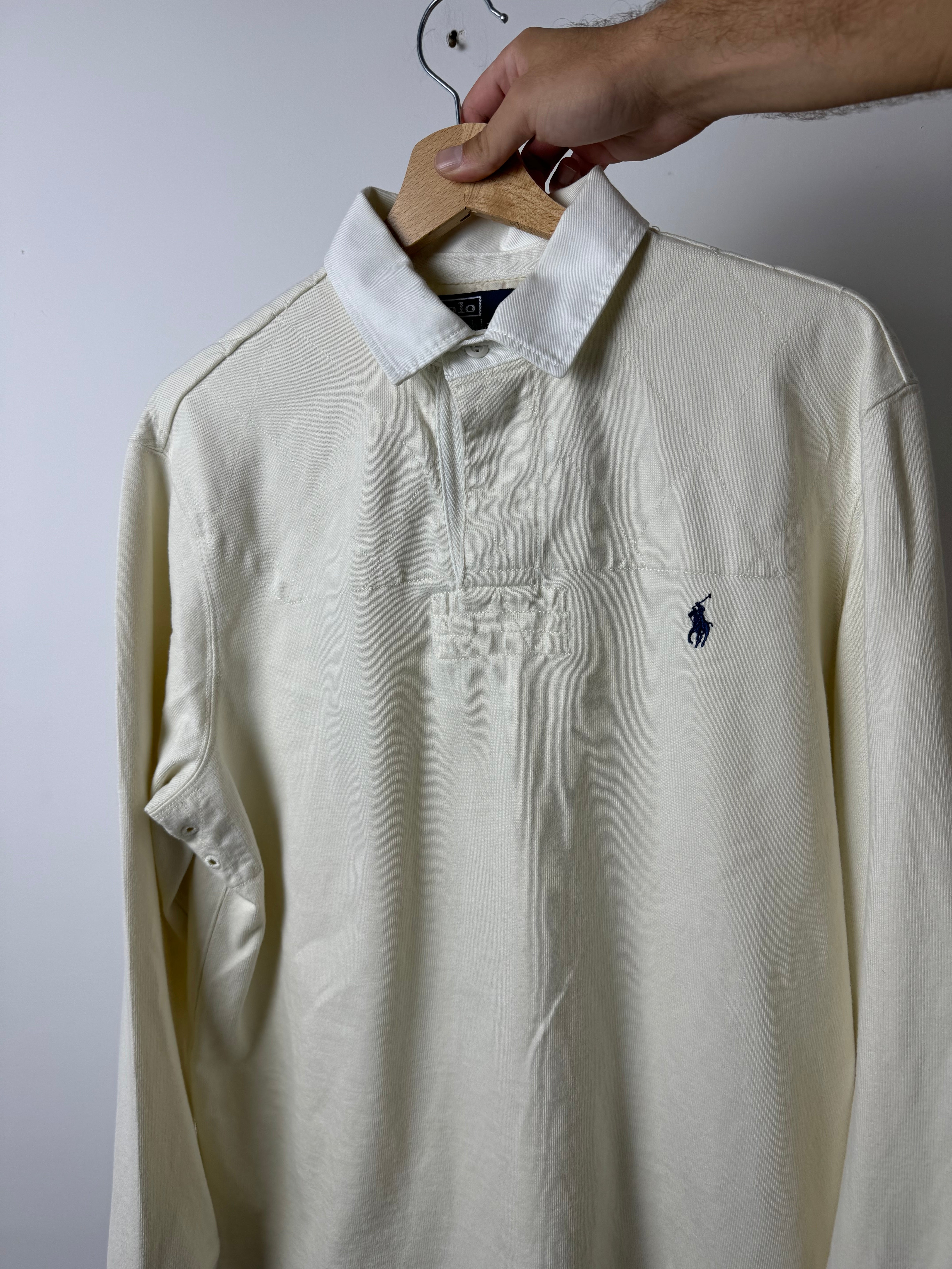 Polo rugby Ralph Lauren Bianca - L