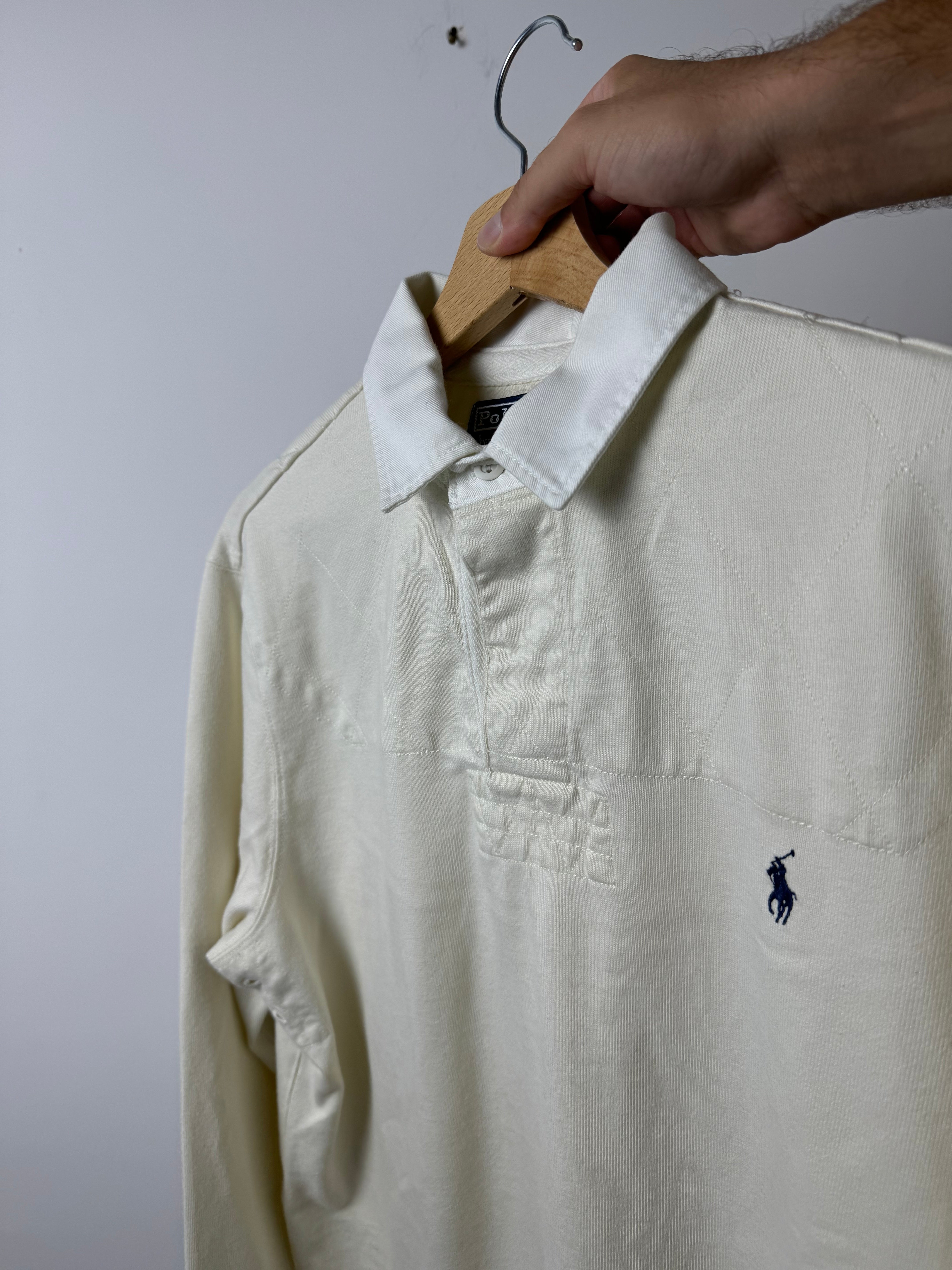 Polo rugby Ralph Lauren Bianca - L