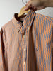 Camicia Ralph Lauren arancio a riga bianca e blu - L