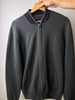 Full Zip Fred Perry grigio e borgogna - L