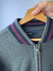 Full Zip Fred Perry grigio e borgogna - L