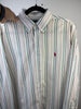 Camicia Ralph Lauren Bianca a riga multicolore - L