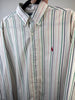 Camicia Ralph Lauren Bianca a riga multicolore - L