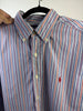 Camicia Ralph Lauren multiriga azzurra, bianca e rossa - L