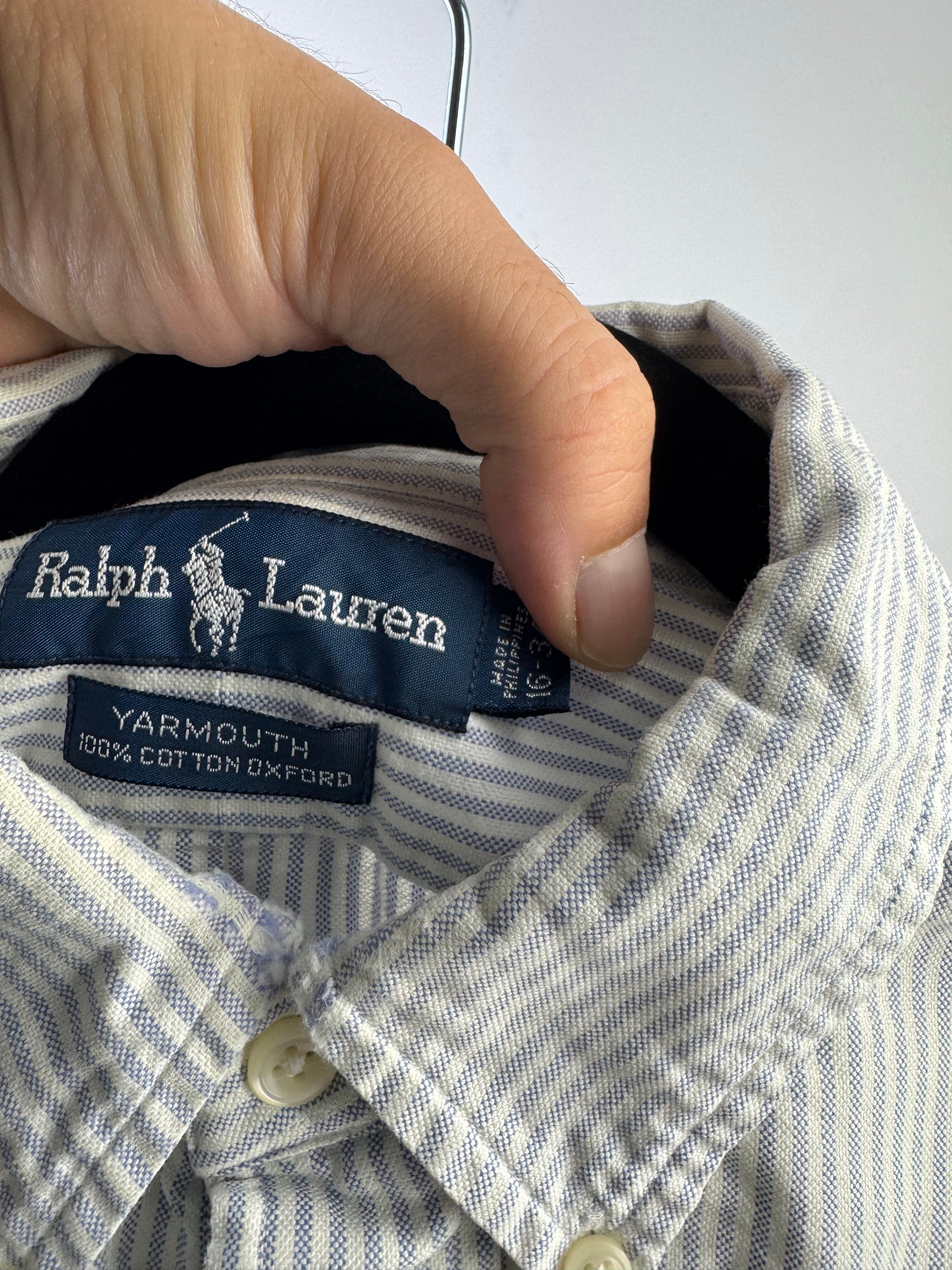 Camicia Ralph Lauren a riga azzurra - L