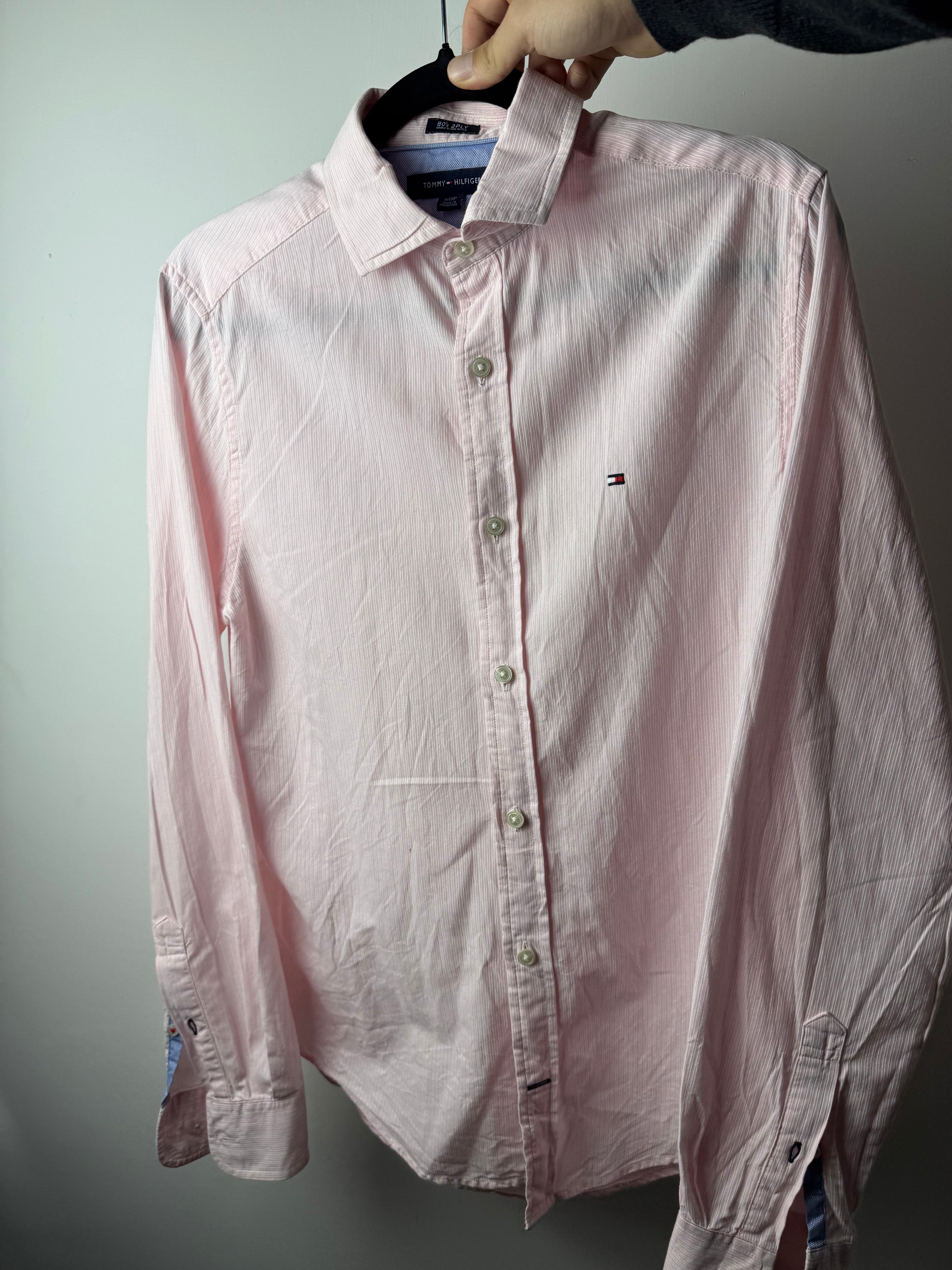 Camicia Tommy Hilfiger Rosa a righino - XS Donna