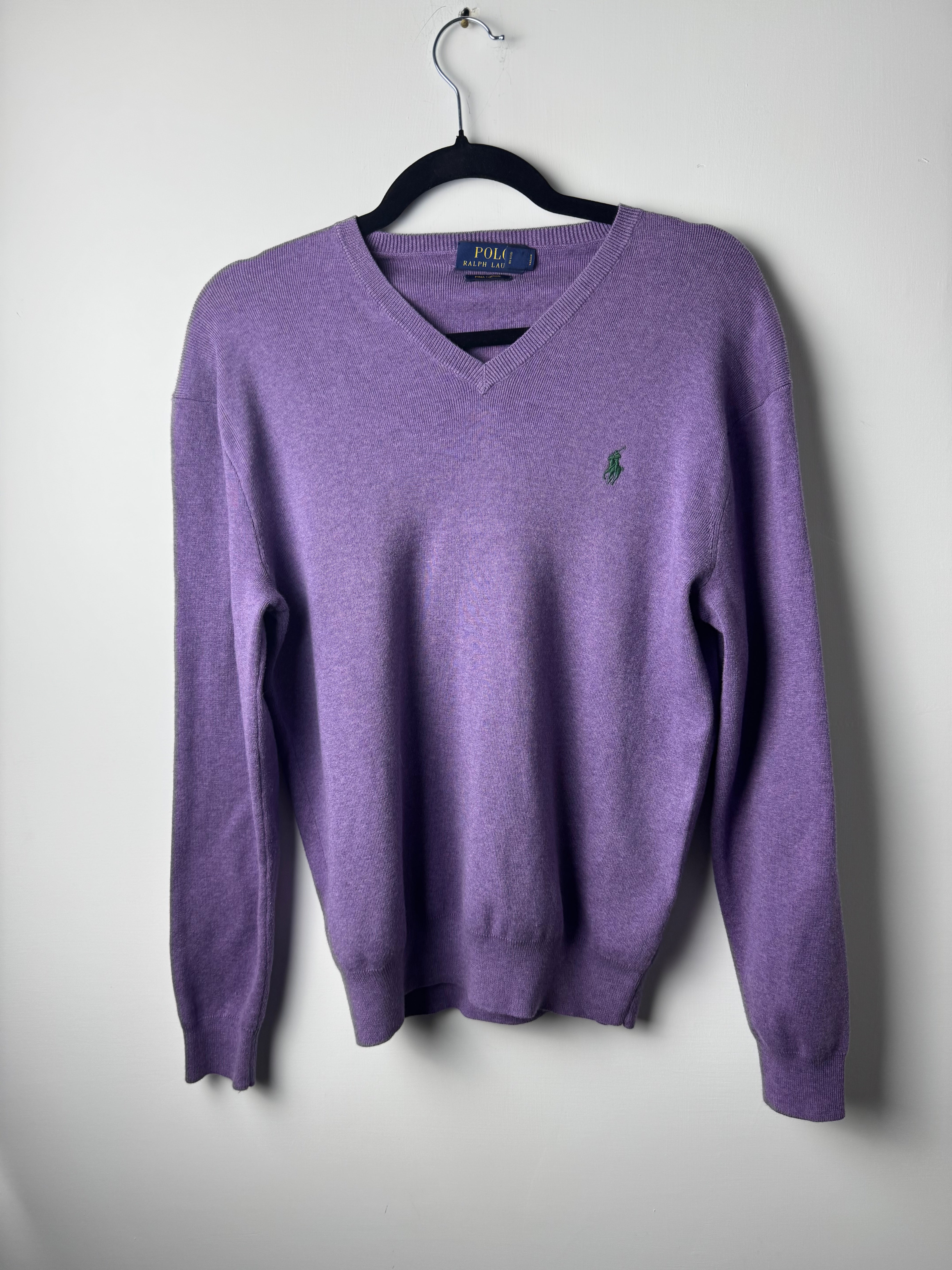 Maglione scollo a V Ralph Lauren Viola - XS