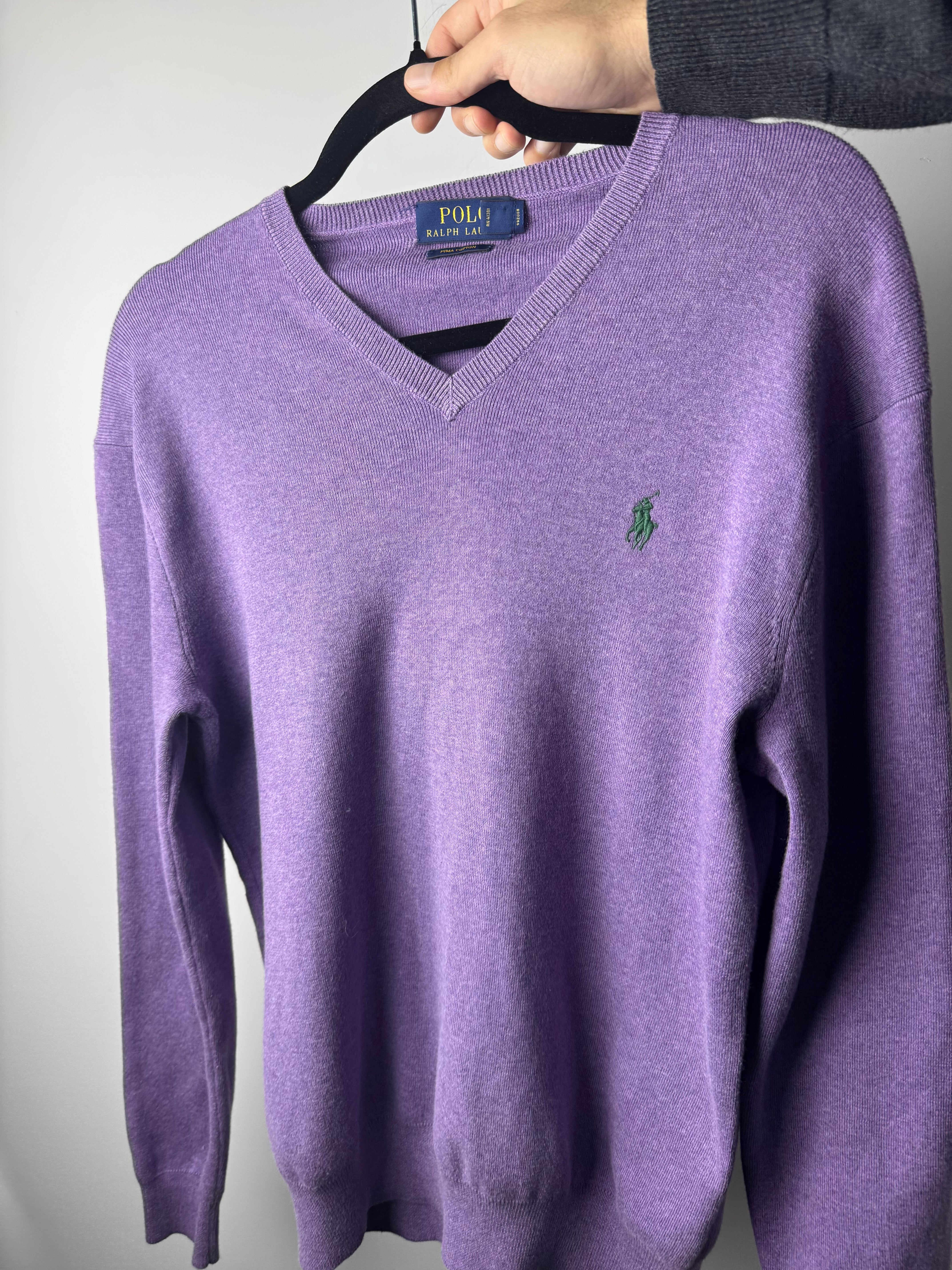 Maglione scollo a V Ralph Lauren Viola - XS