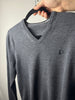 Maglione scollo a V Fred Perry Grigio scuro - S