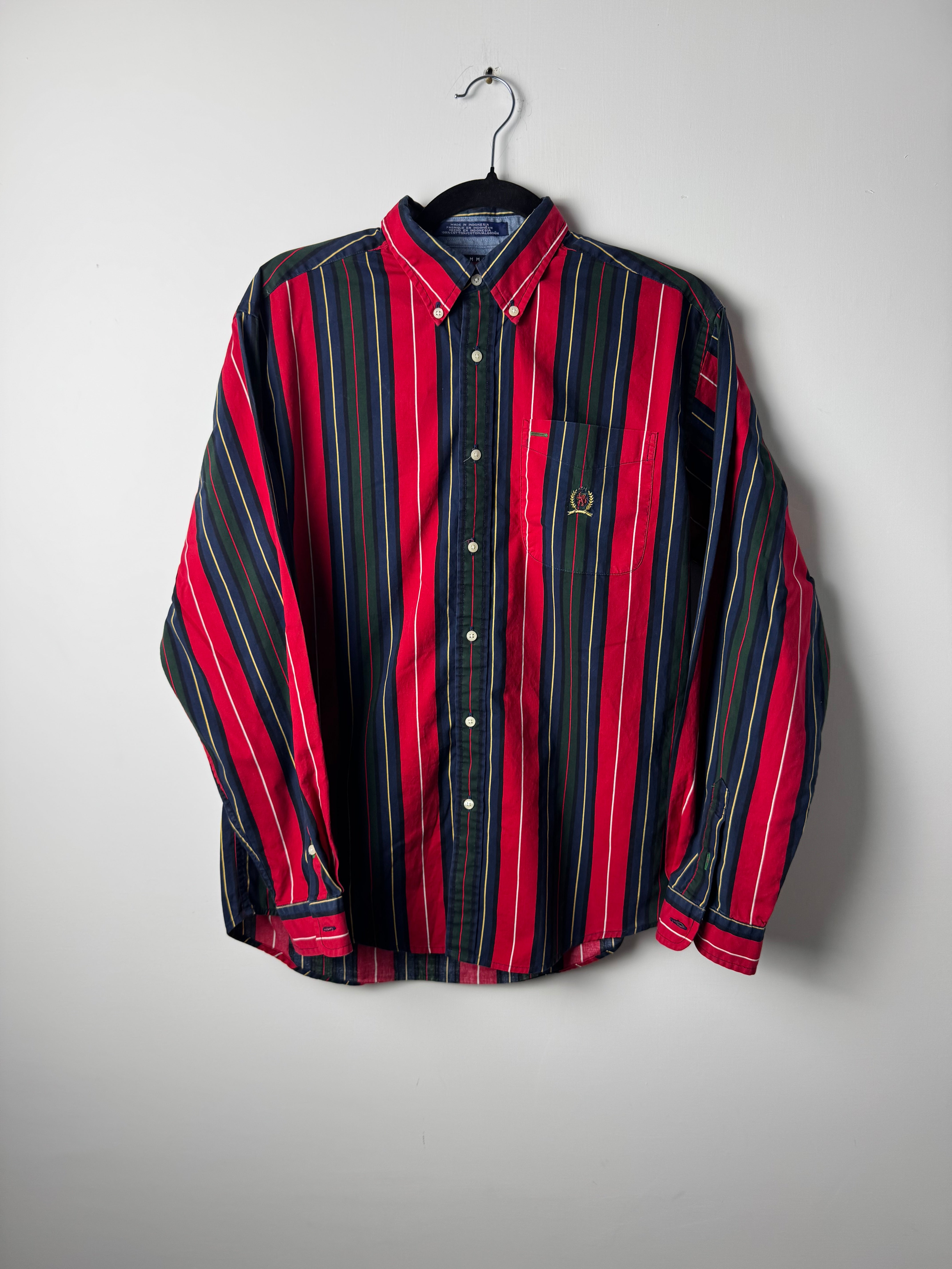 Camicia Tommy Hilfiger a riga rosso e nero - L