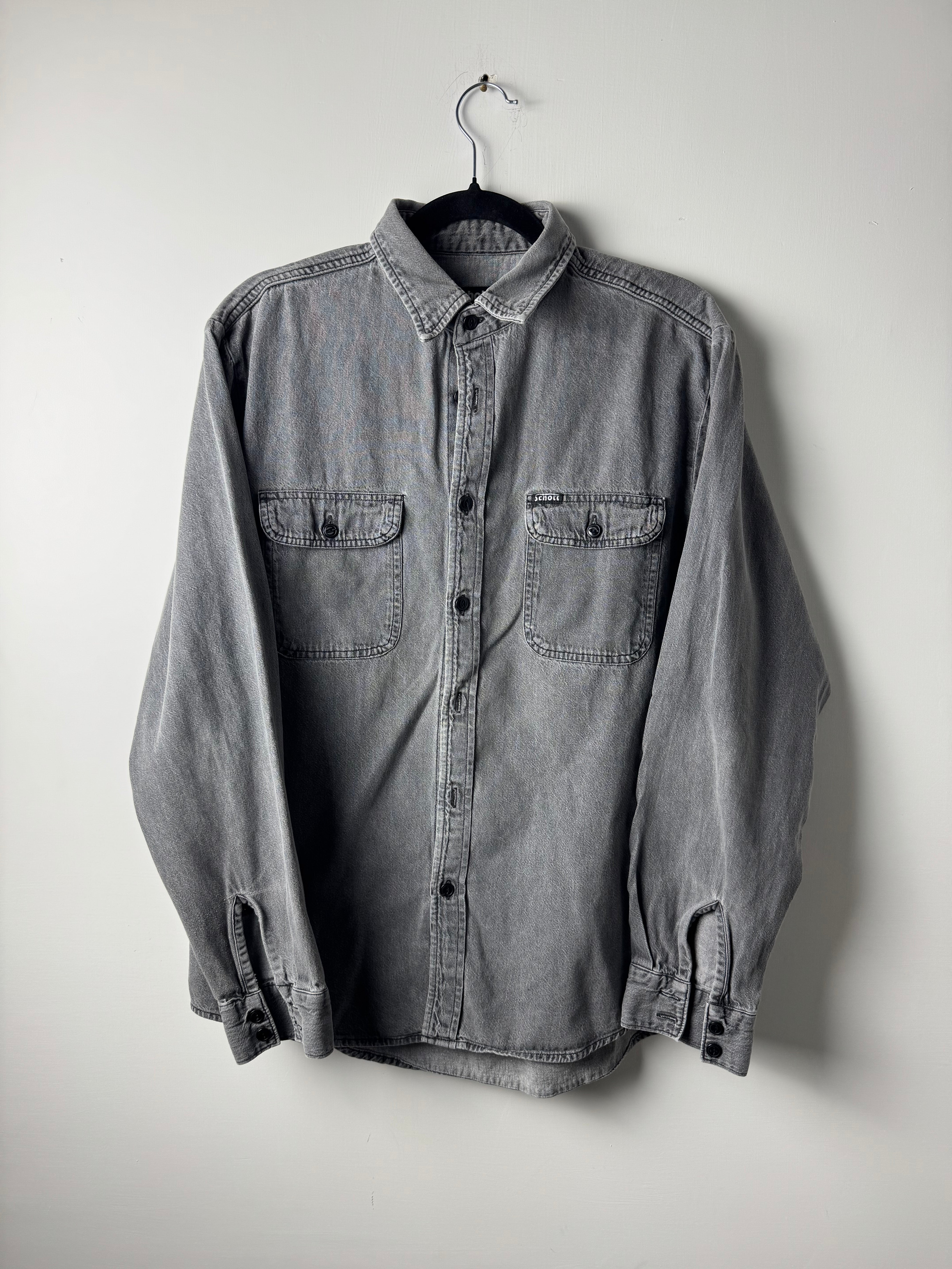 Camicia Schott Denim Grigio - M