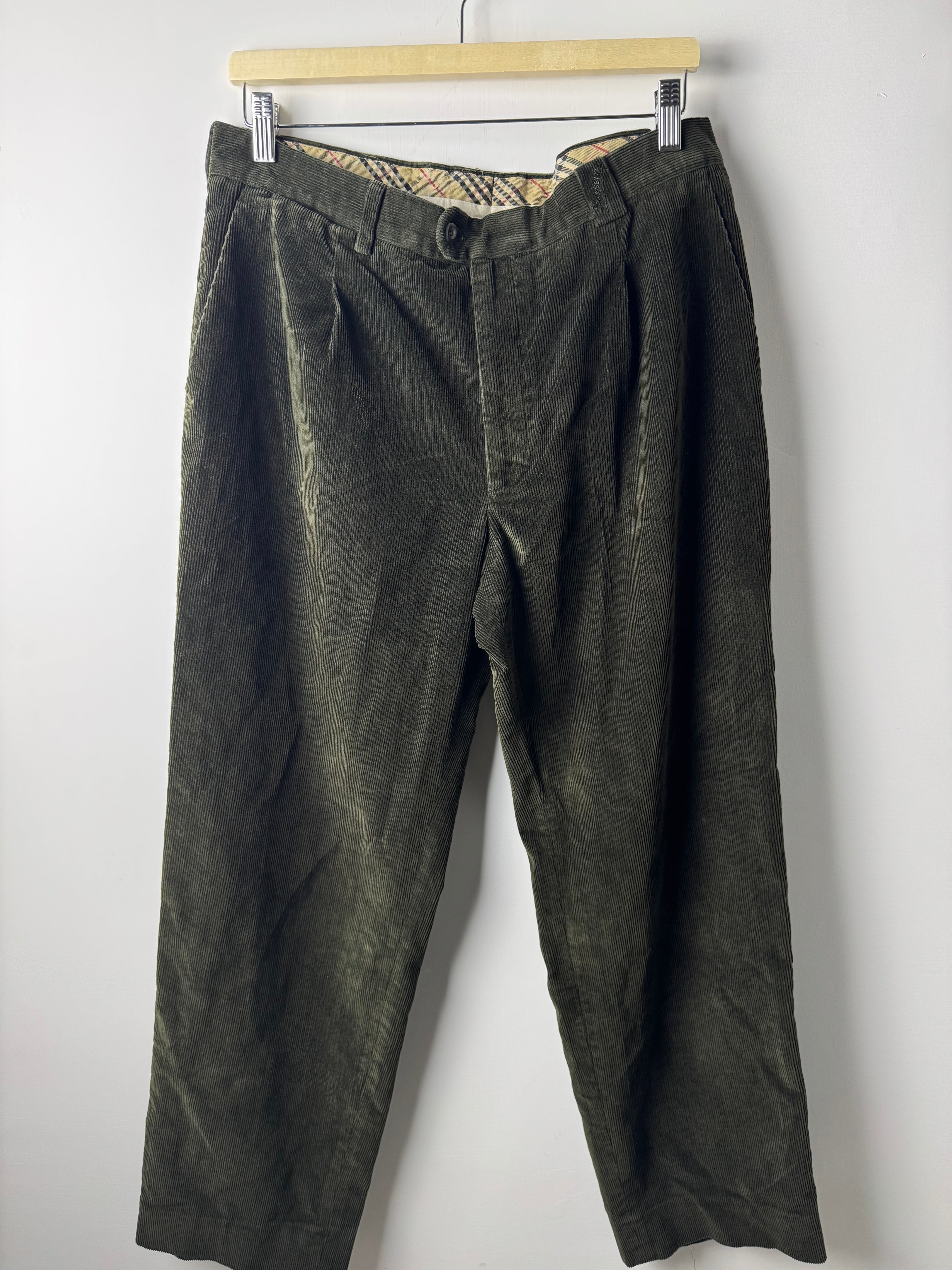 Pantalone a coste di velluto Burberry verde - 52 ITA