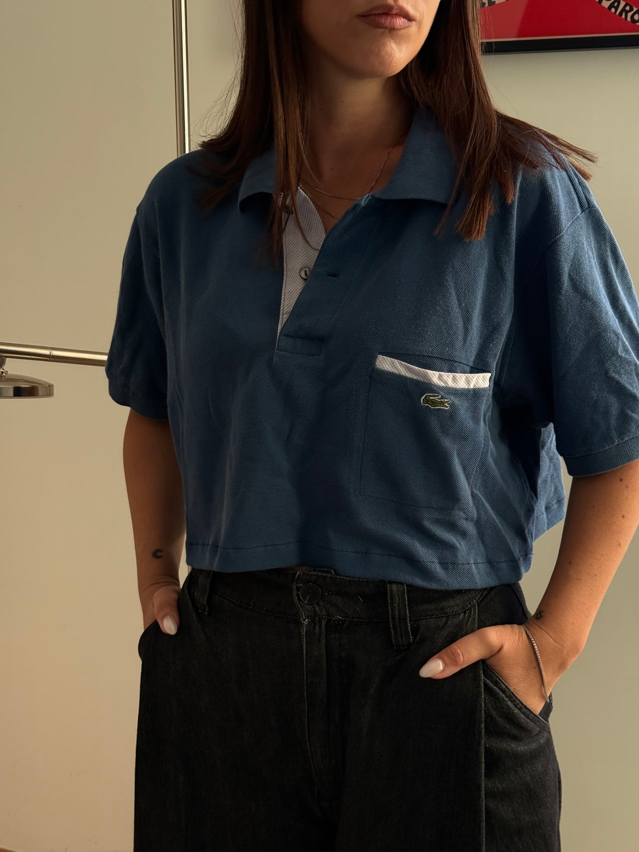 Crop Top Vintage Lacoste (Taglia Unica)