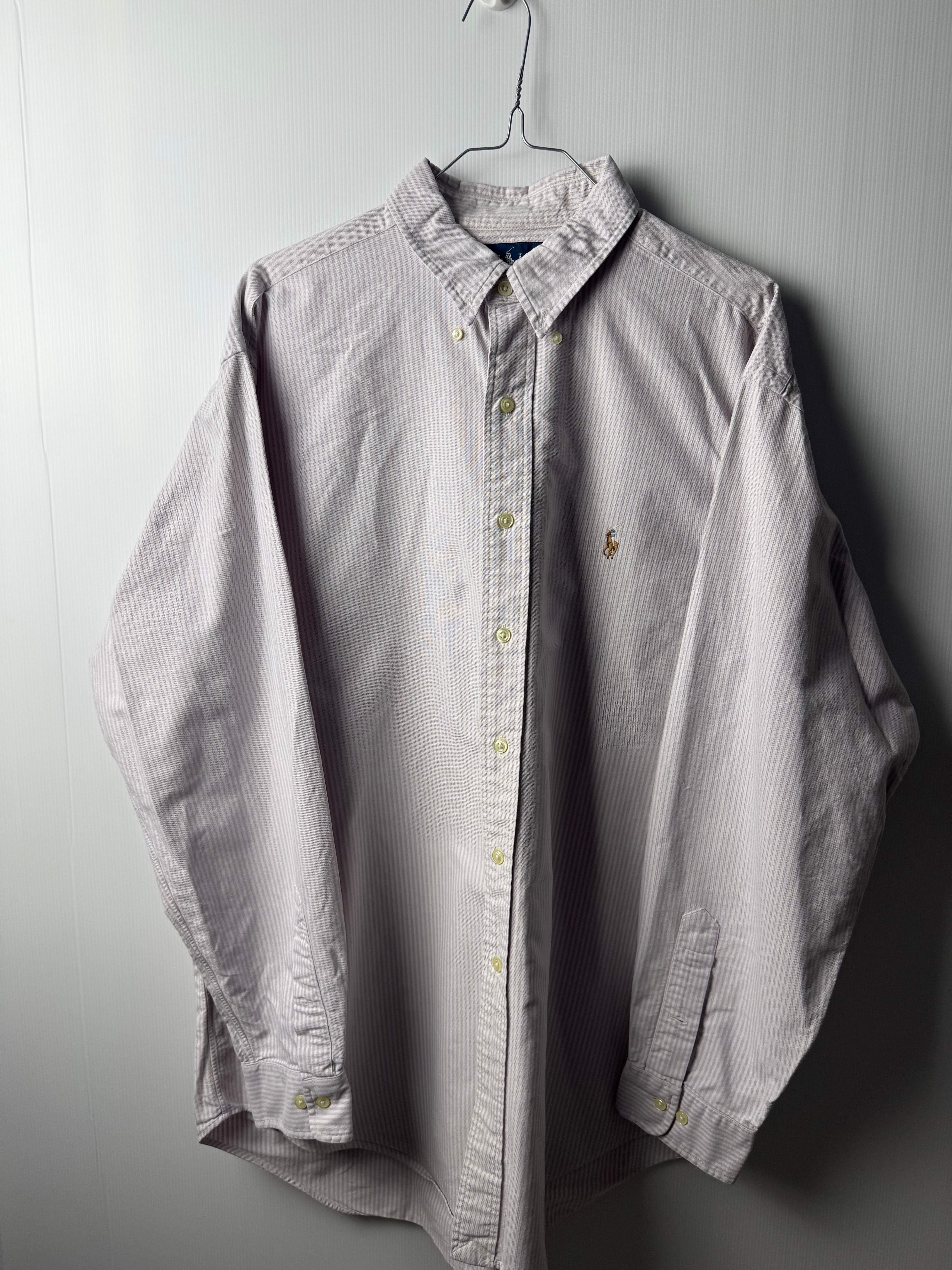 Camicia Ralph Lauren a riga lilla - L