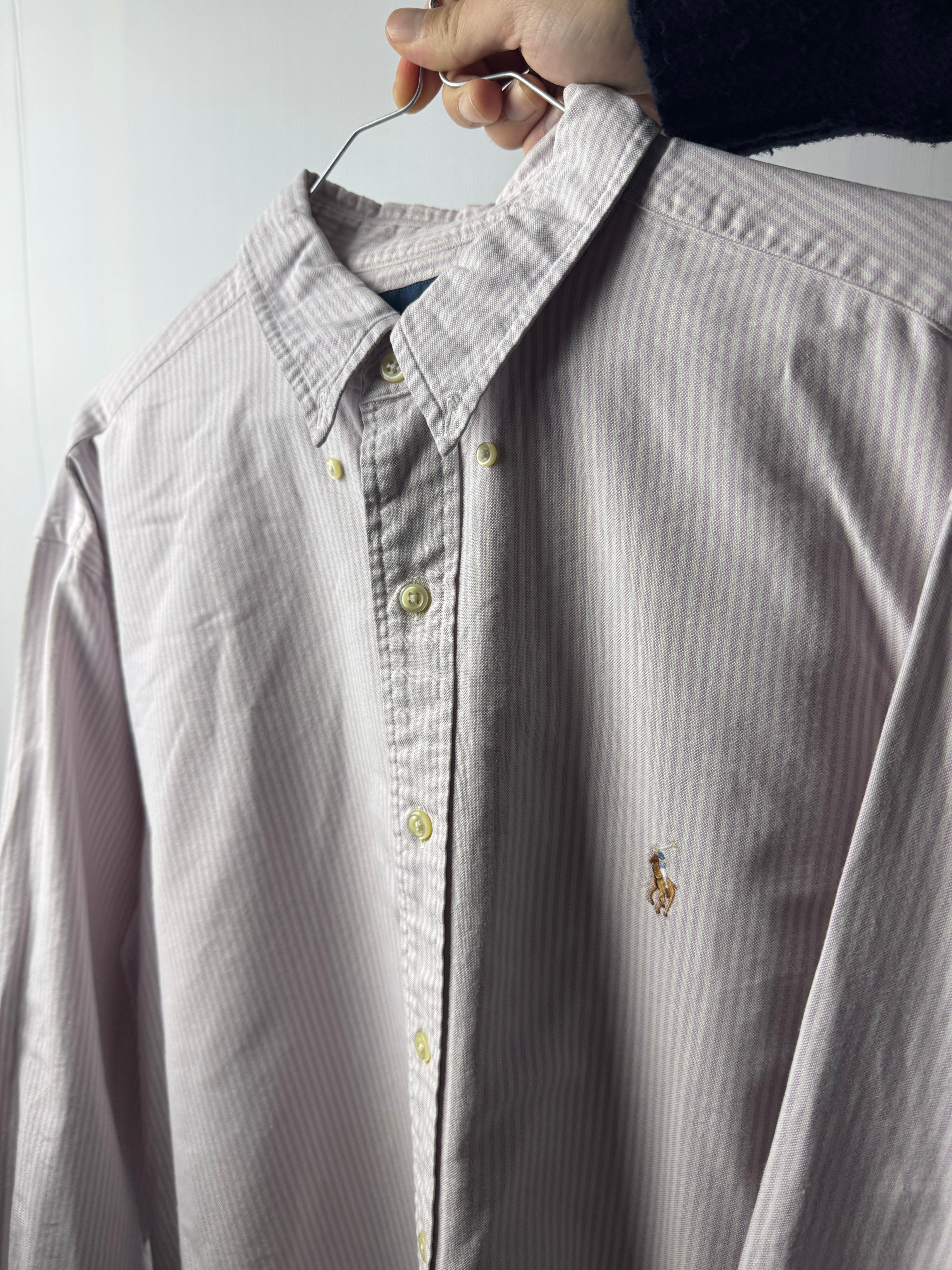 Camicia Ralph Lauren a riga lilla - L