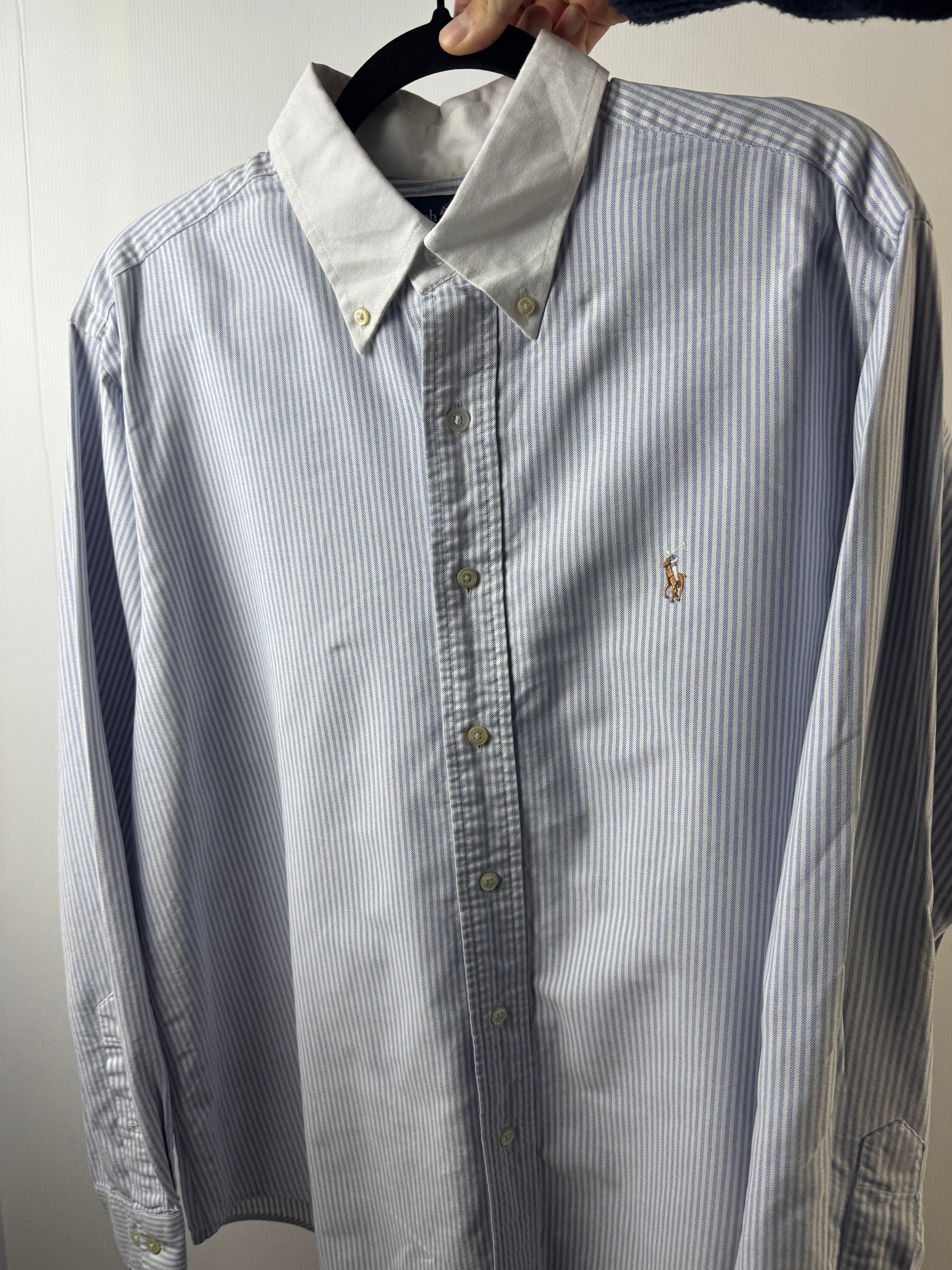 Camicia Ralph Lauren a riga azzurra - L