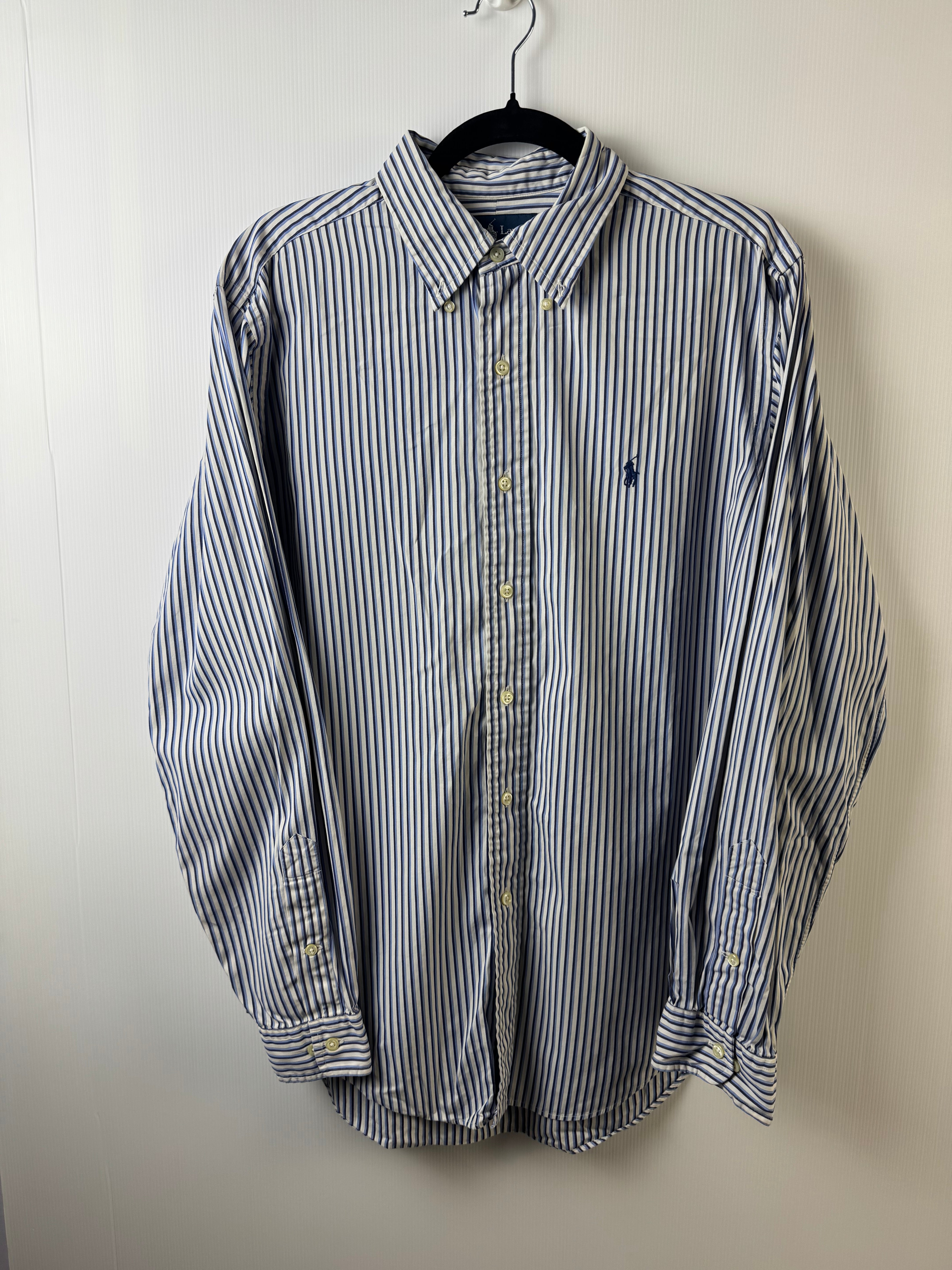 Camicia Ralph Lauren a riga blu e azzurra - L