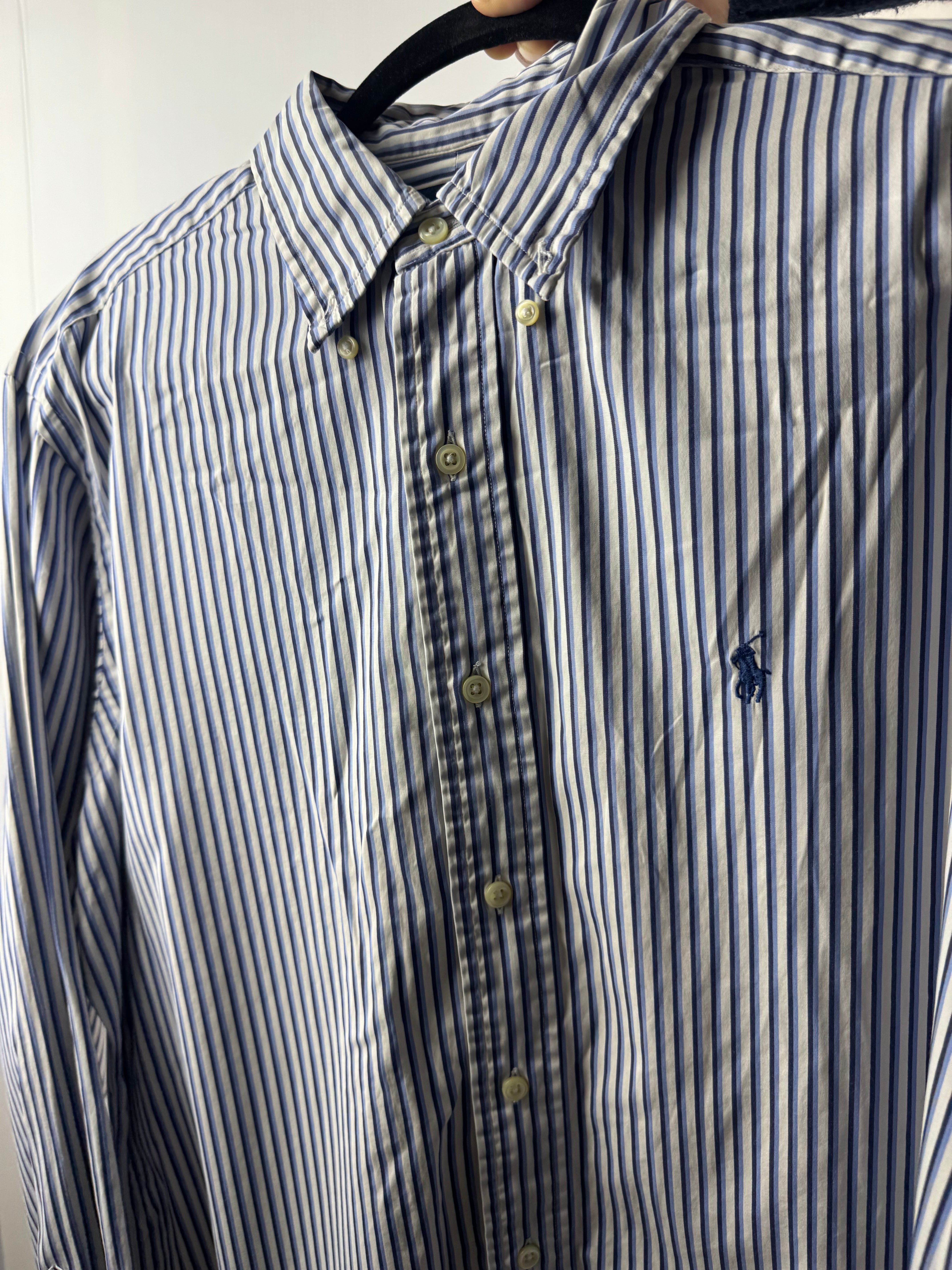 Camicia Ralph Lauren a riga blu e azzurra - L