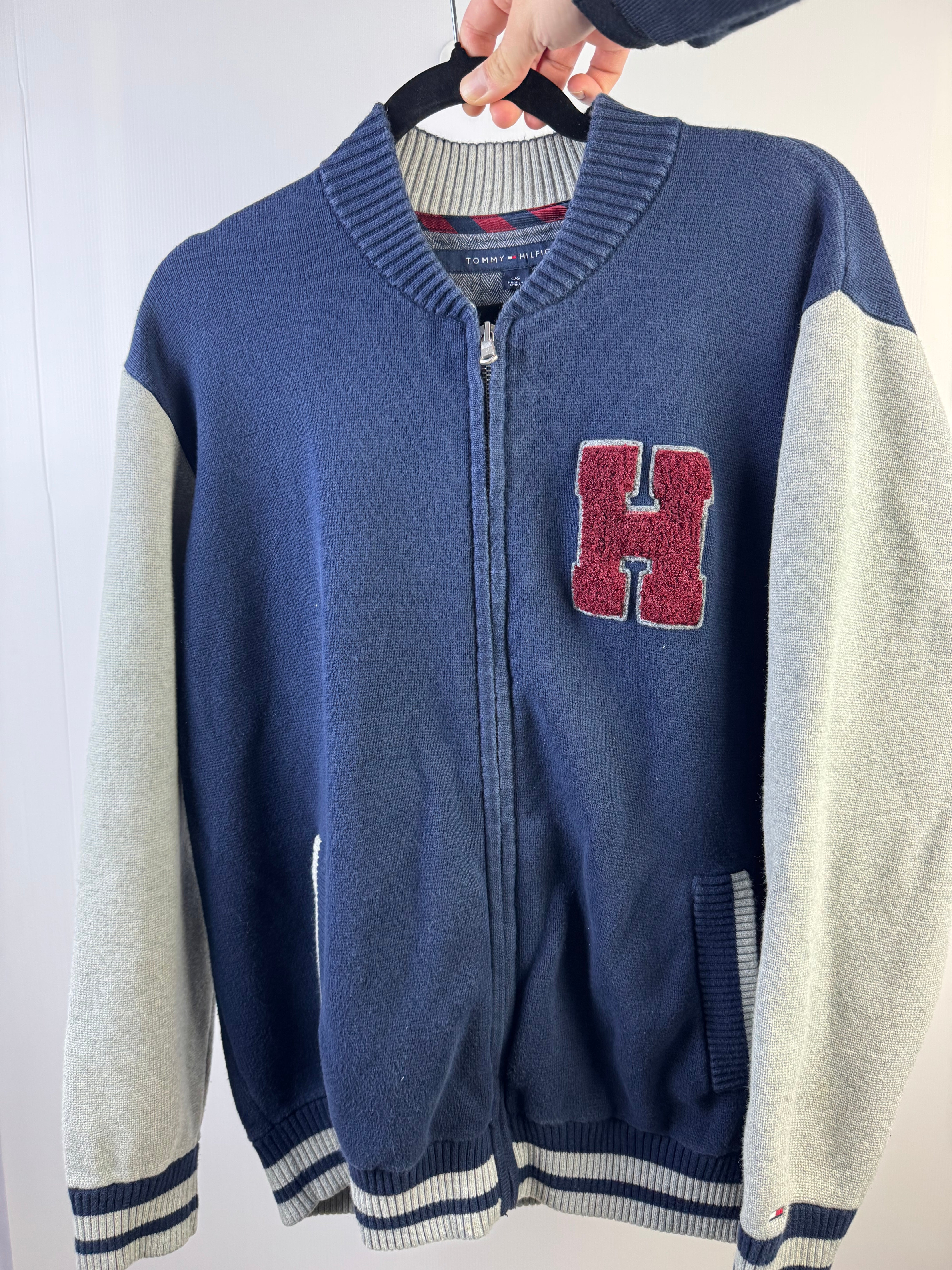 Varsity Tommy Hilfiger grigio e blu - L