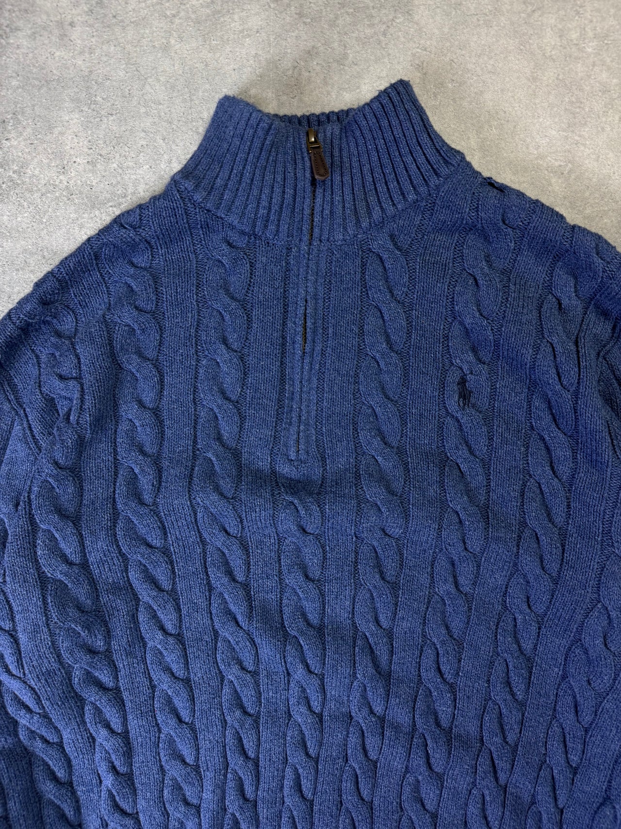 Maglione Vintage Ralph Lauren Cable Knit Half Zip (XL)