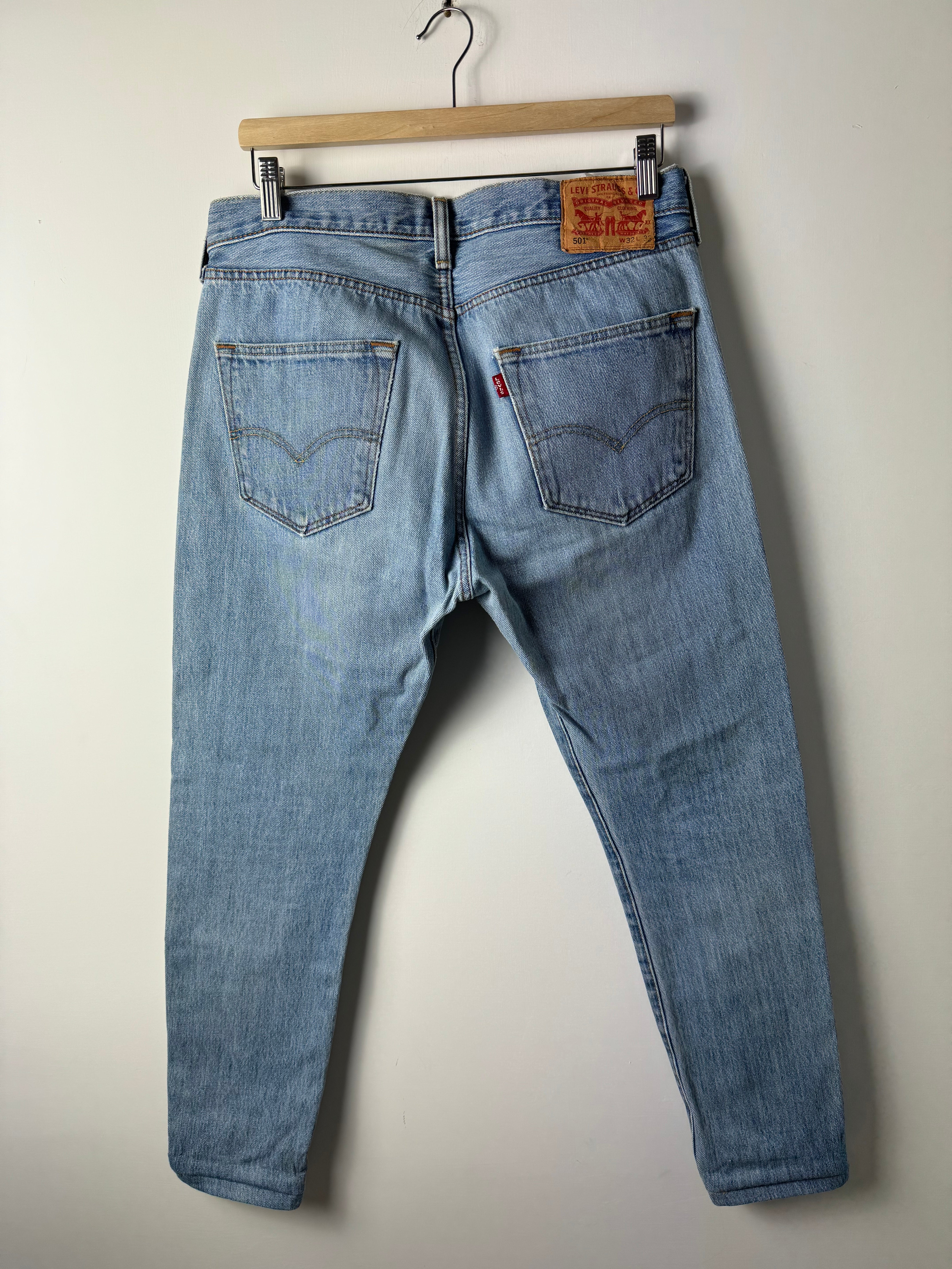 Jeans Levi's 501 Azzurro - W32 L32 (Customizzato) - Barrique Vintage Shop