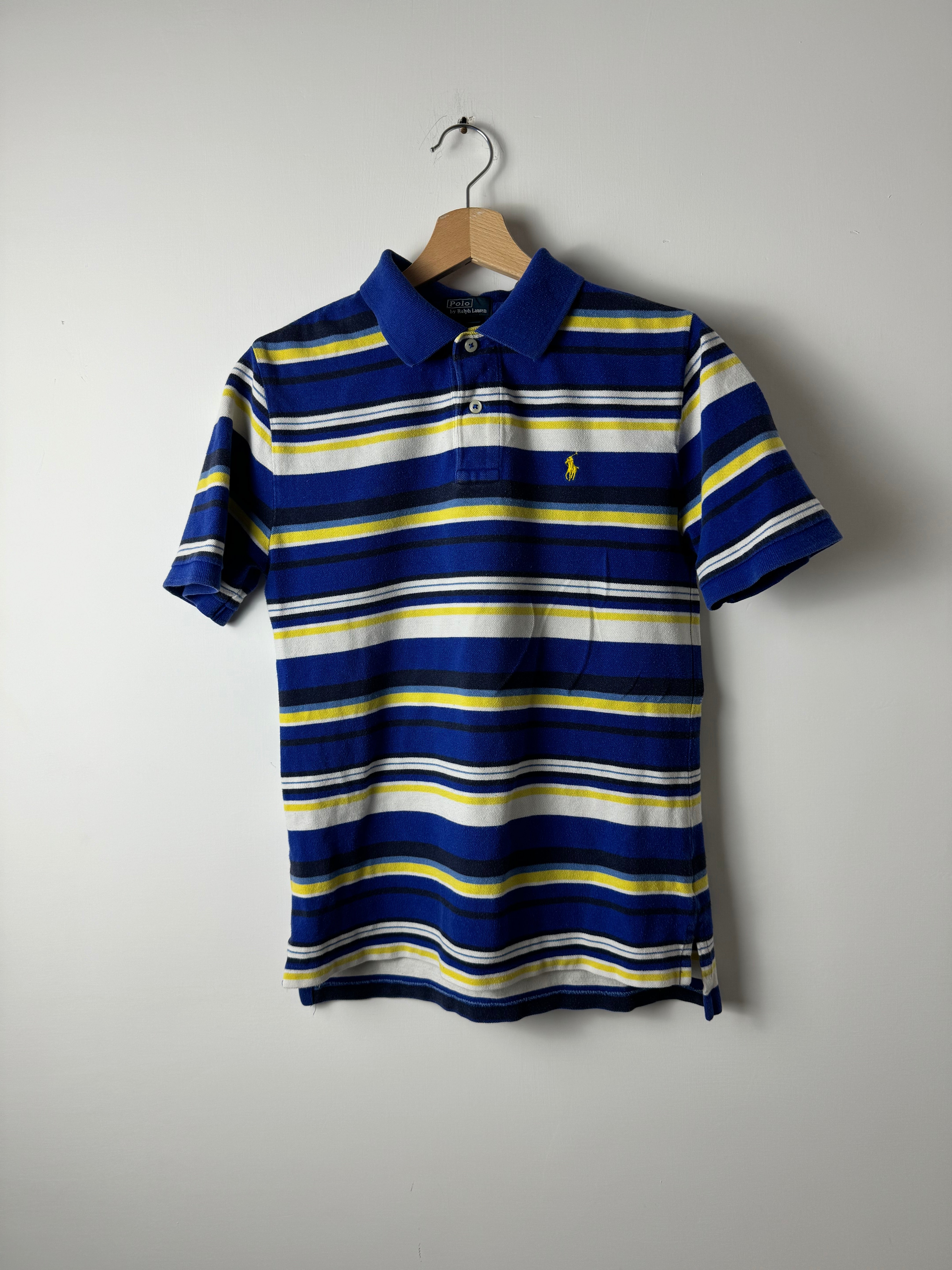 Polo Ralph Lauren a righe Gialle e Blu - XS - Barrique Vintage Shop