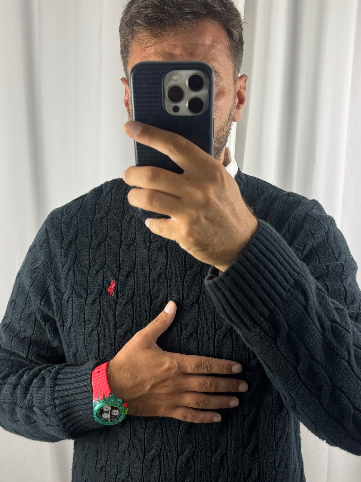 Maglione Cable Knit Vintage Ralph Lauren (L)