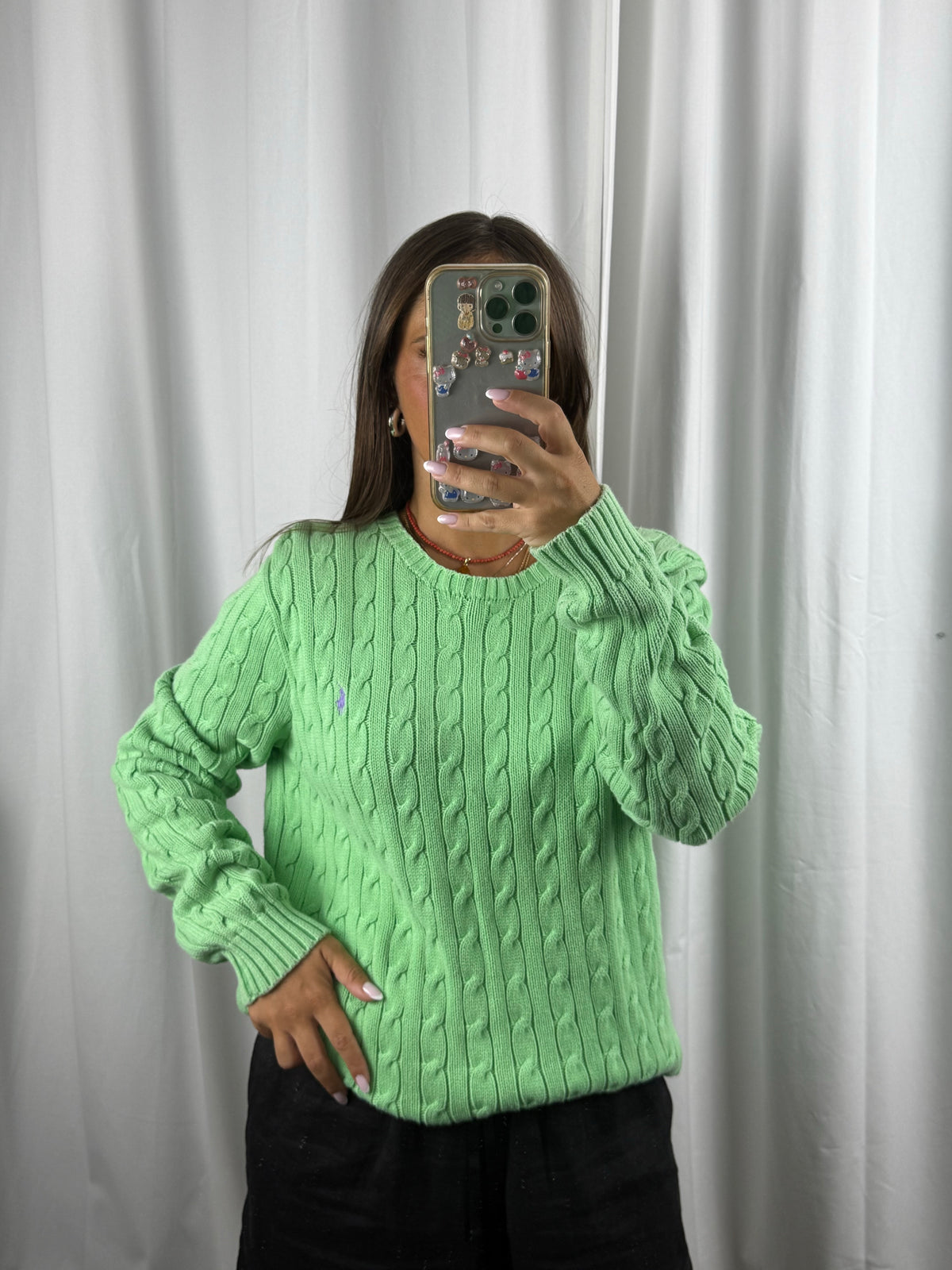 Ralph Lauren Vintage Cable Knit Sweater (Women's XL)
