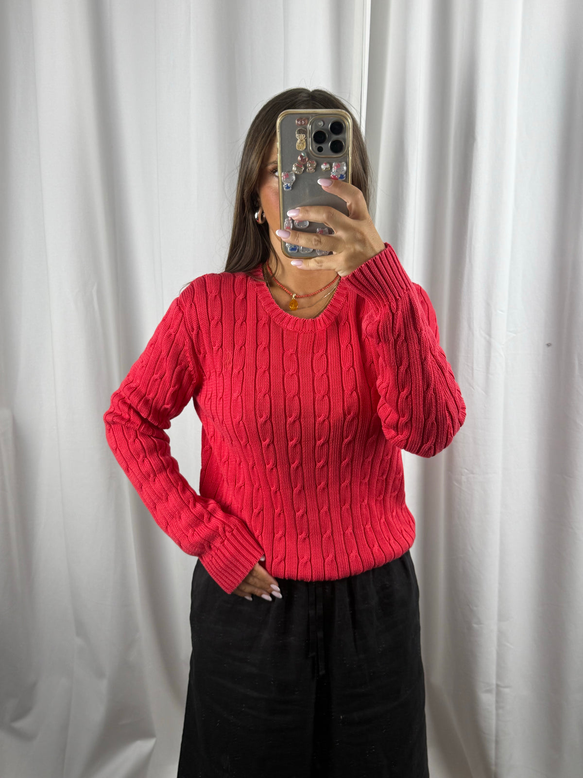 Ralph Lauren Vintage Cable Knit Sweater (Women's M)