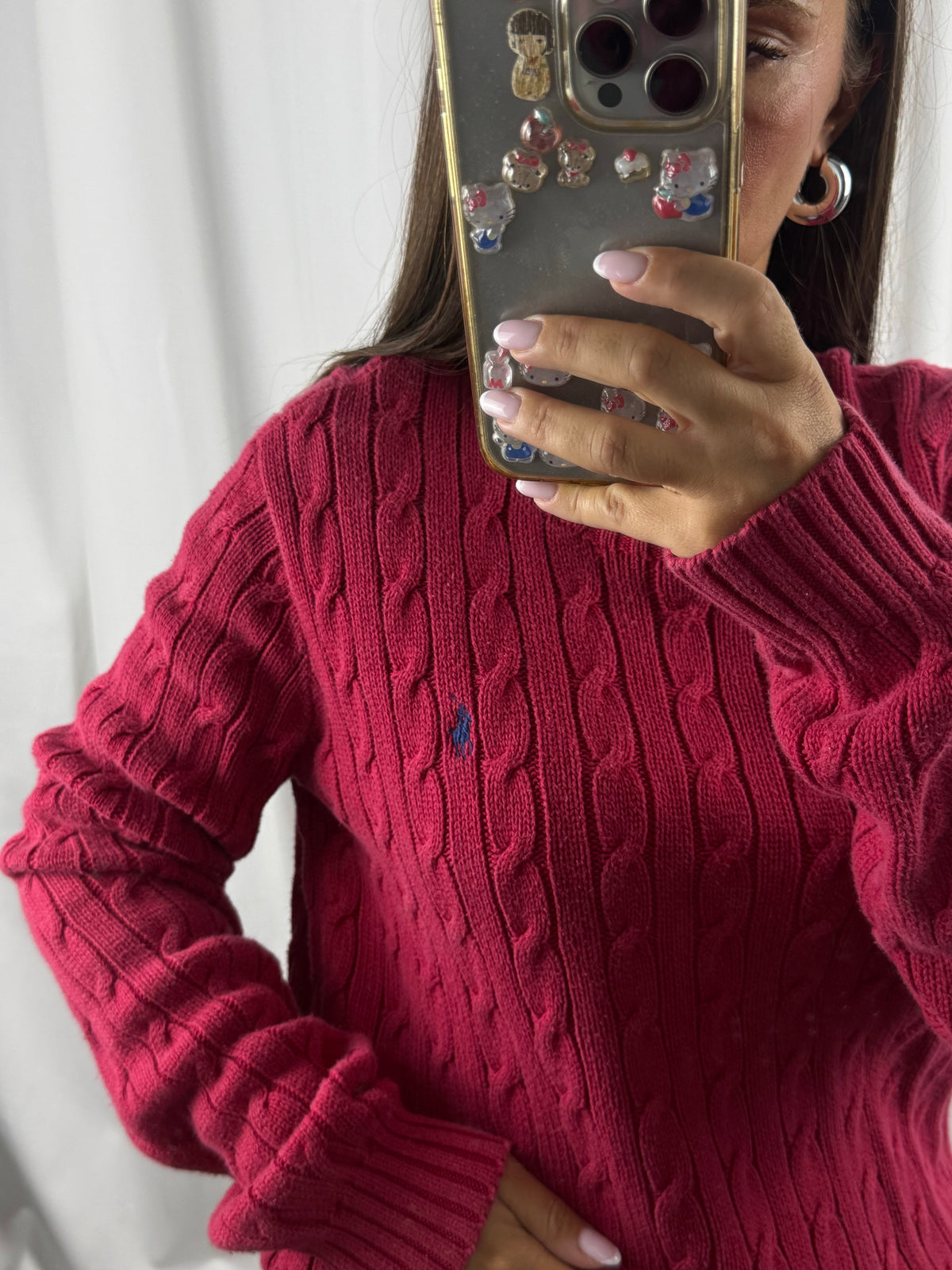 Ralph Lauren Vintage Cable Knit Sweater (Women's L)