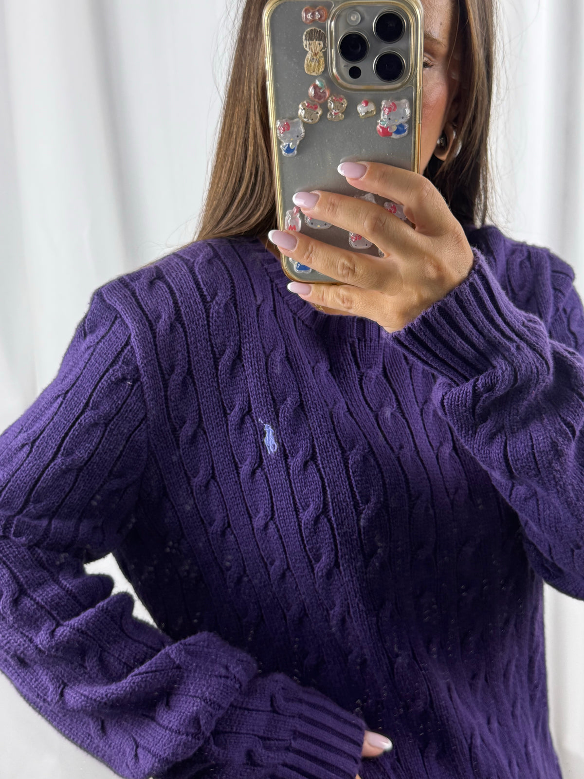 Ralph Lauren Vintage Cable Knit Sweater (Women's L)