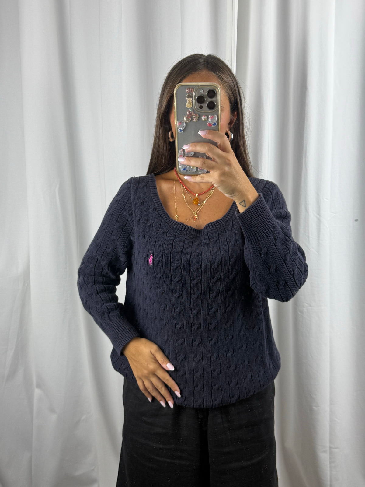 Ralph Lauren Vintage Cable Knit Sweater (Women's XL)