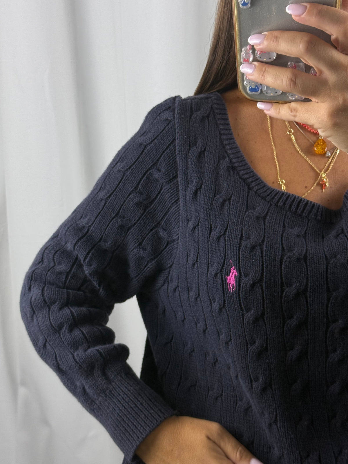 Ralph Lauren Vintage Cable Knit Sweater (Women's XL)