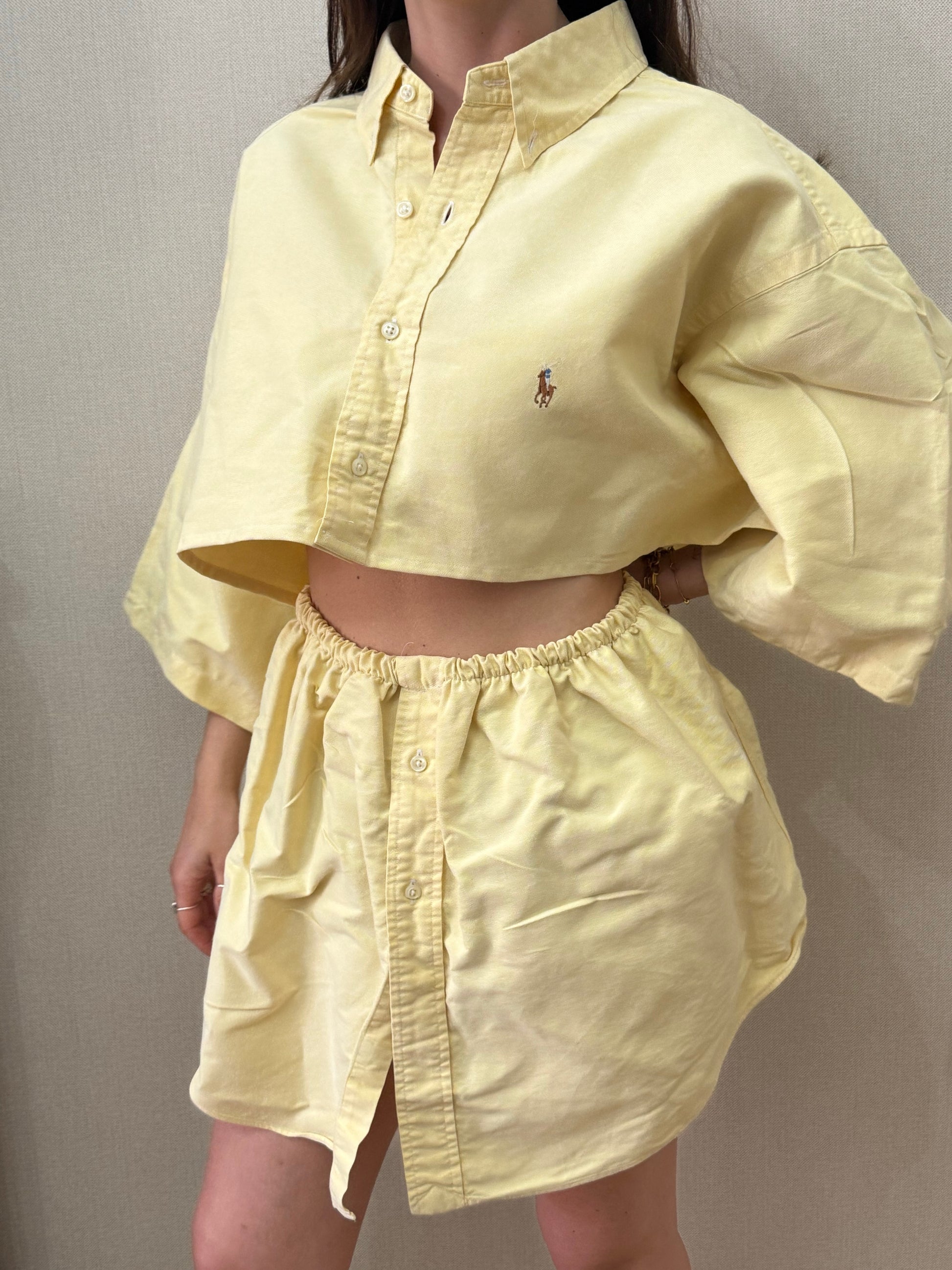 Crop Top Camicia Vintage Ralph Lauren (Taglia Unica)