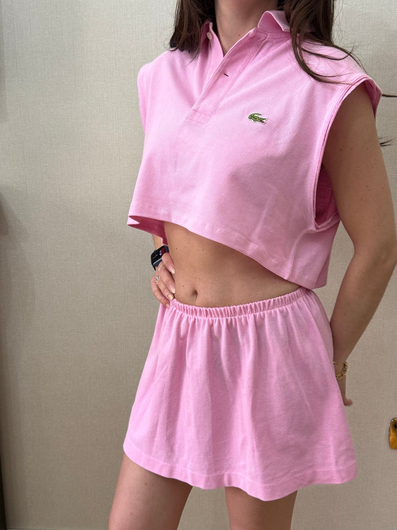 Crop Polo Vintage Lacoste (Taglia Unica)